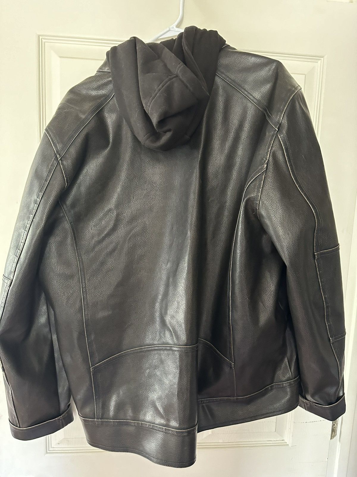 Guess Guess brand Faux Leather Jacket with hoodie - black - XL Size US XL / EU 56 / 4 - 2 Thumbnail