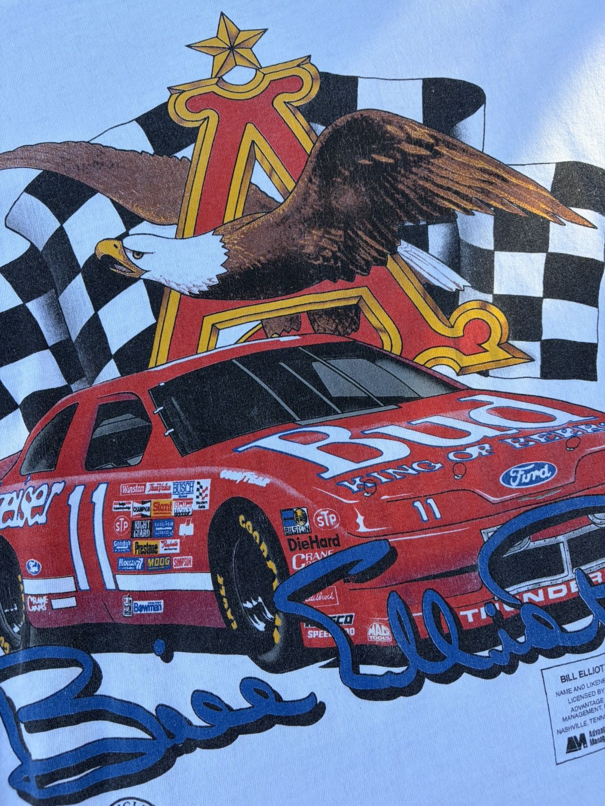 NASCAR Vintage 90’s Nascar Bill Elliot print Shirt Size US L / EU 52-54 / 3 - 3 Thumbnail