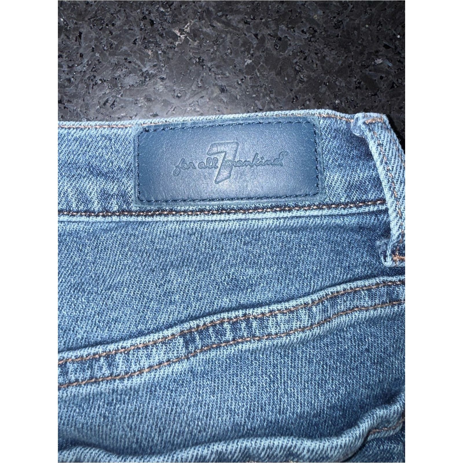 7 For All Mankind 7 For All Mankind LUXE Vintage Front SPLIT DENIM JEANS 27 Size 27" / US 4 / IT 40 - 6 Thumbnail
