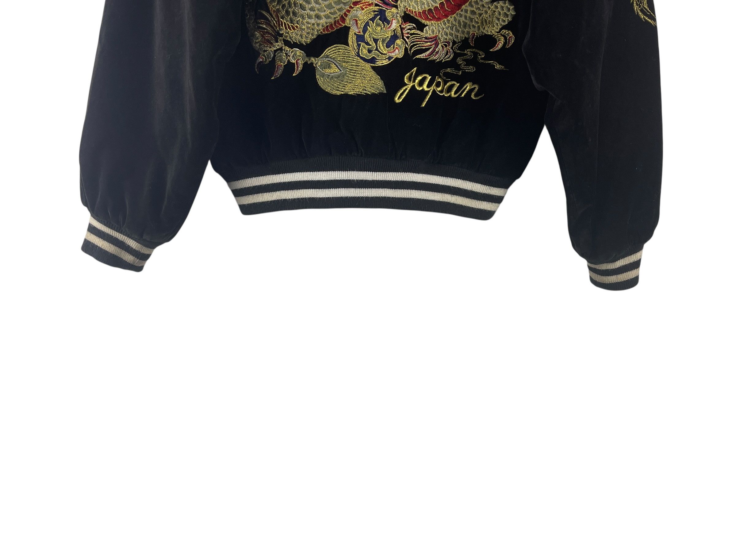 Japanese Brand Vintage Hoshihime Dragon Sukajan Jacket Black Velvet Feel Size US L / EU 52-54 / 3 - 13 Thumbnail