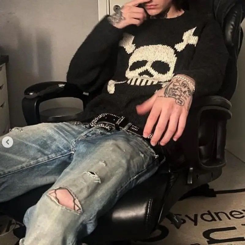 Japanese Brand Unisex Skull Sweatshirt Size US M / EU 48-50 / 2 - 3 Thumbnail