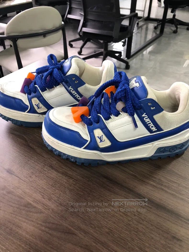 Louis Vuitton Louis Vuitton Blue and white fat Ding shoes Size US 6.5 / EU 39-40 - 2 Thumbnail