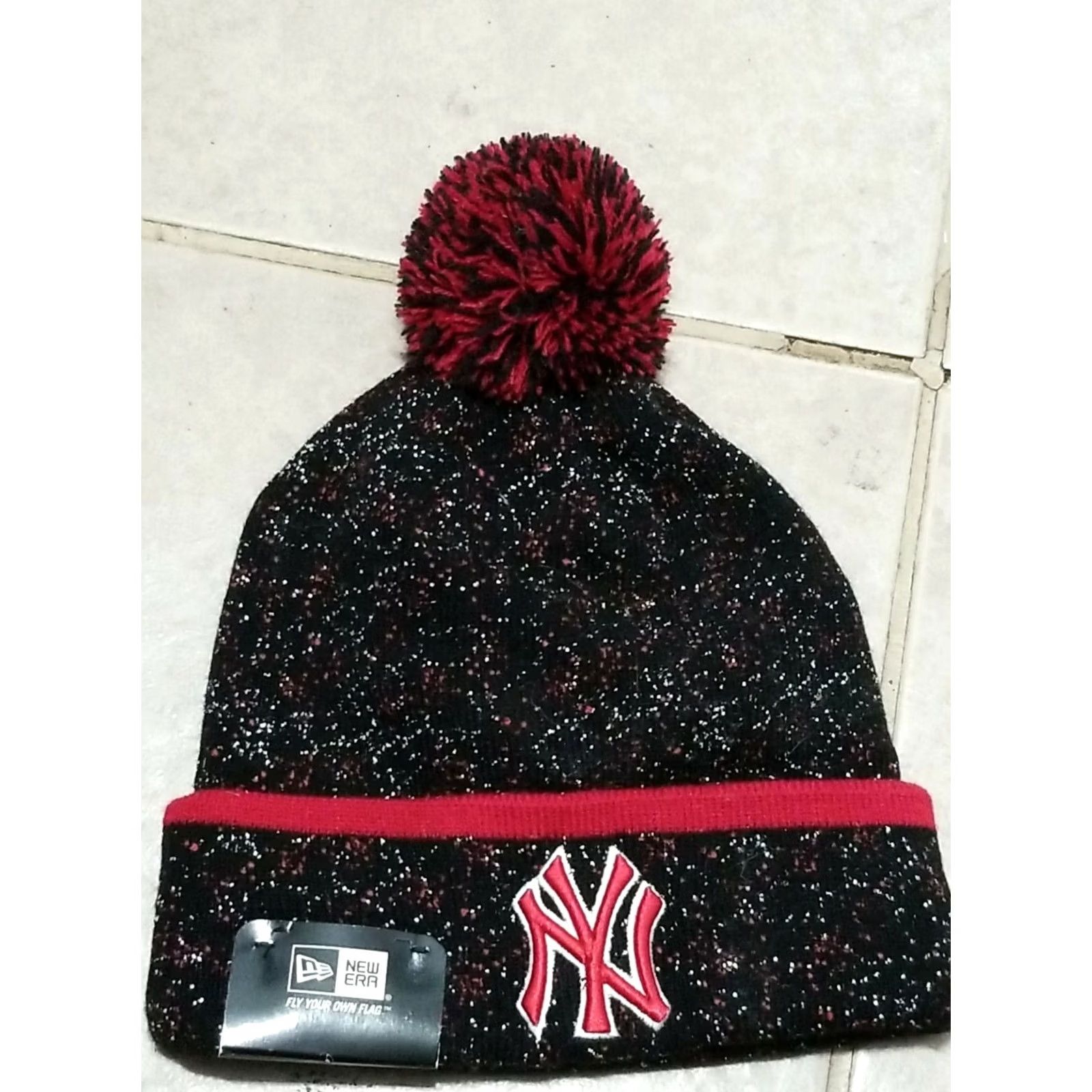 New Era New Era Beanie NY New York Yankees Striped Multicolor Acrylic Knit Men One Size Sports Ski Size ONE SIZE - 2 Thumbnail