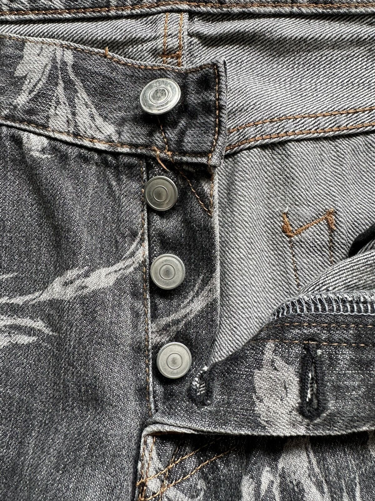 Boycott SS1996 - Boycott Japan trompe l'oeil laser printed jeans Size US 33 - 14 Thumbnail