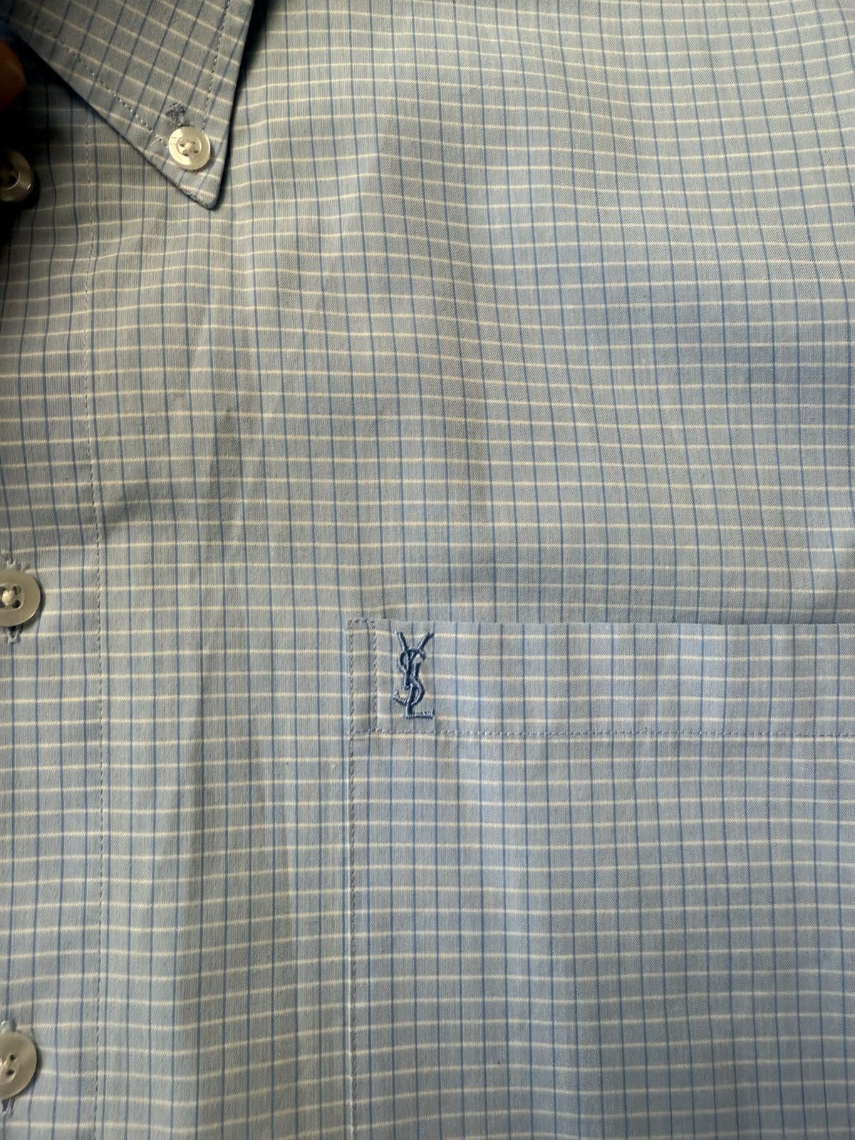 Vintage Mens Vintage Yves Saint Laurent Shirts Button up Luxury YSL Size US L / EU 52-54 / 3 - 17 Thumbnail