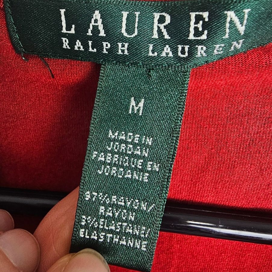 Lauren Ralph Lauren Lauren Ralph Lauren Ruffle Neck Blouse M Stretch Classic Size M / US 6-8 / IT 42-44 - 6 Thumbnail