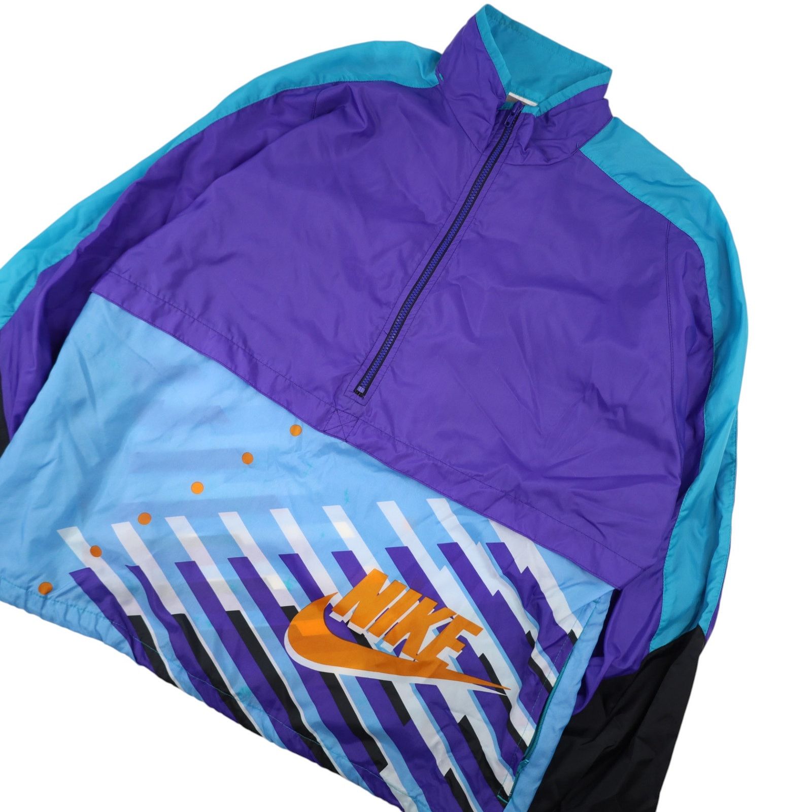 Nike × Vintage Vintage 90s Nike Gray Tag Pullover Windbreaker Jacket Size US M / EU 48-50 / 2 - 2 Thumbnail