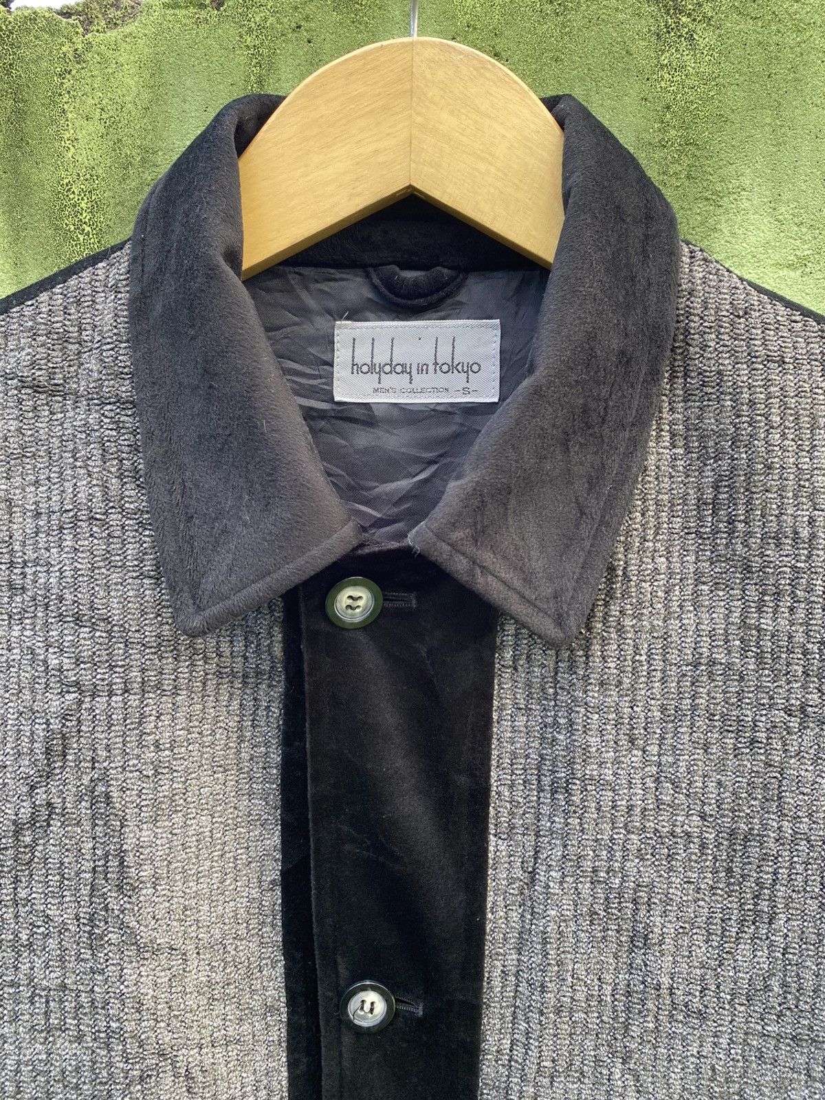 Japanese Brand Holiday in Tokyo Wool Blend Jacket Black/Grey Textured Panel Size US XL / EU 56 / 4 - 2 Thumbnail