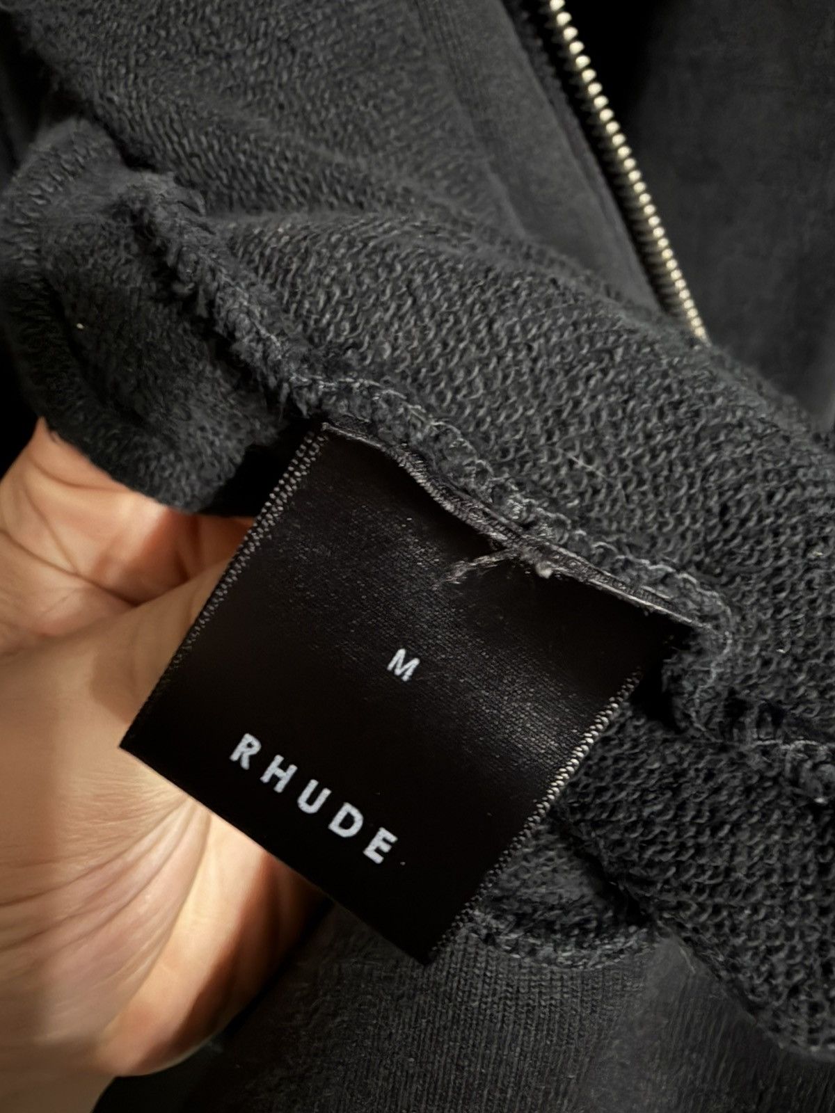Rhude Fumar Mata Zip Up in Vintage Black Size US M / EU 48-50 / 2 - 7 Thumbnail
