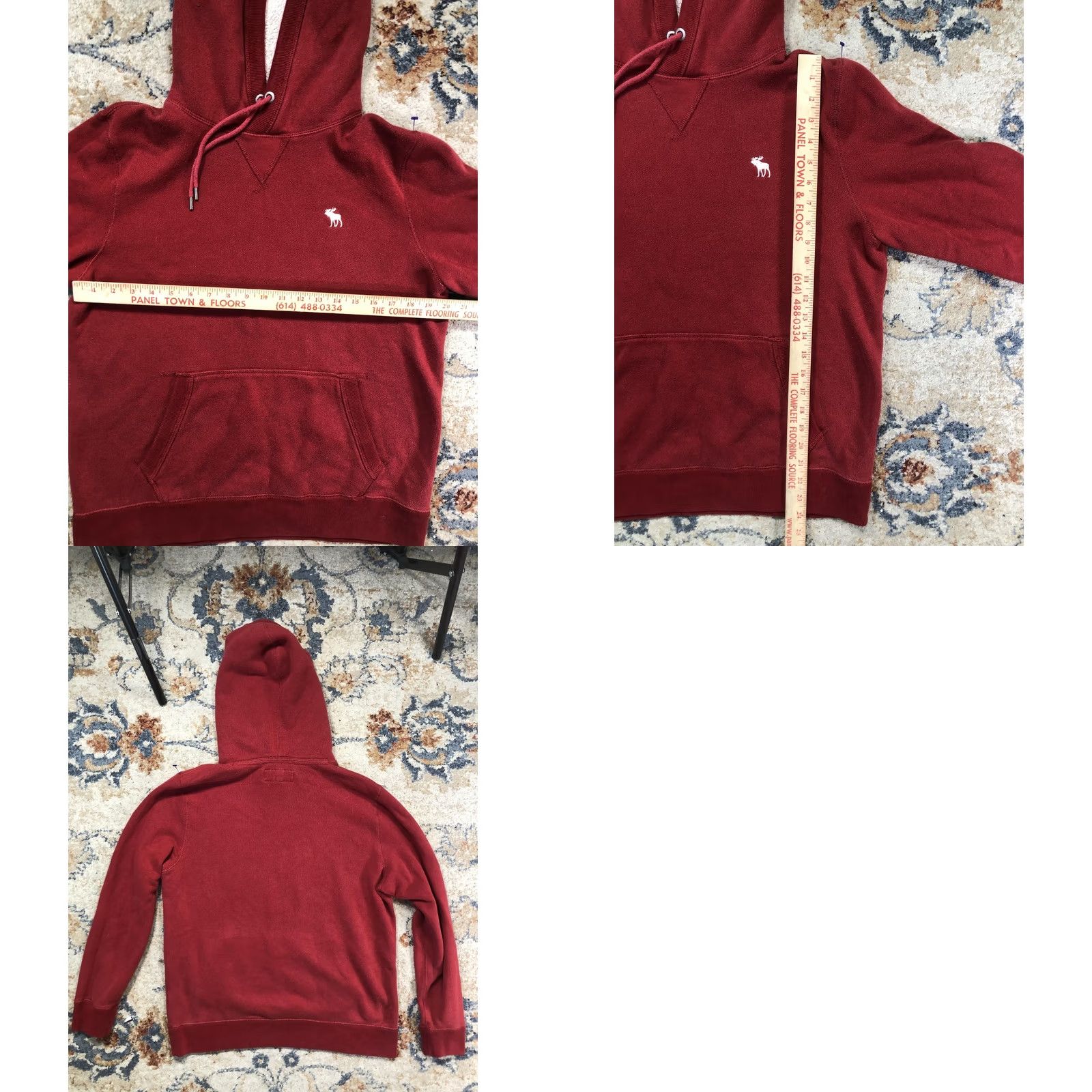 Abercrombie & Fitch Abercrombie & Fitch Hoodie Mens M Red Fleece Pullover Moose Logo Sweatshirt Sweatshirt Size US M / EU 48-50 / 2 - 8 Thumbnail
