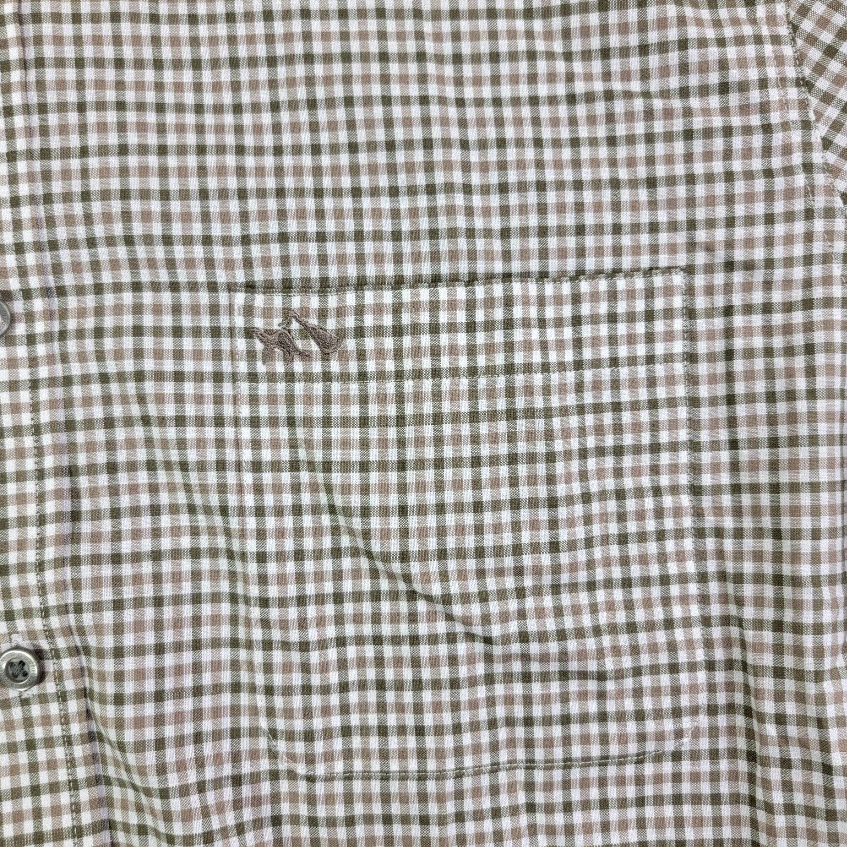 Vintage Fish Hippie Shirt Mens Medium Beige Check Long Sleeve Button Front Stretch Size US M / EU 48-50 / 2 - 3 Thumbnail