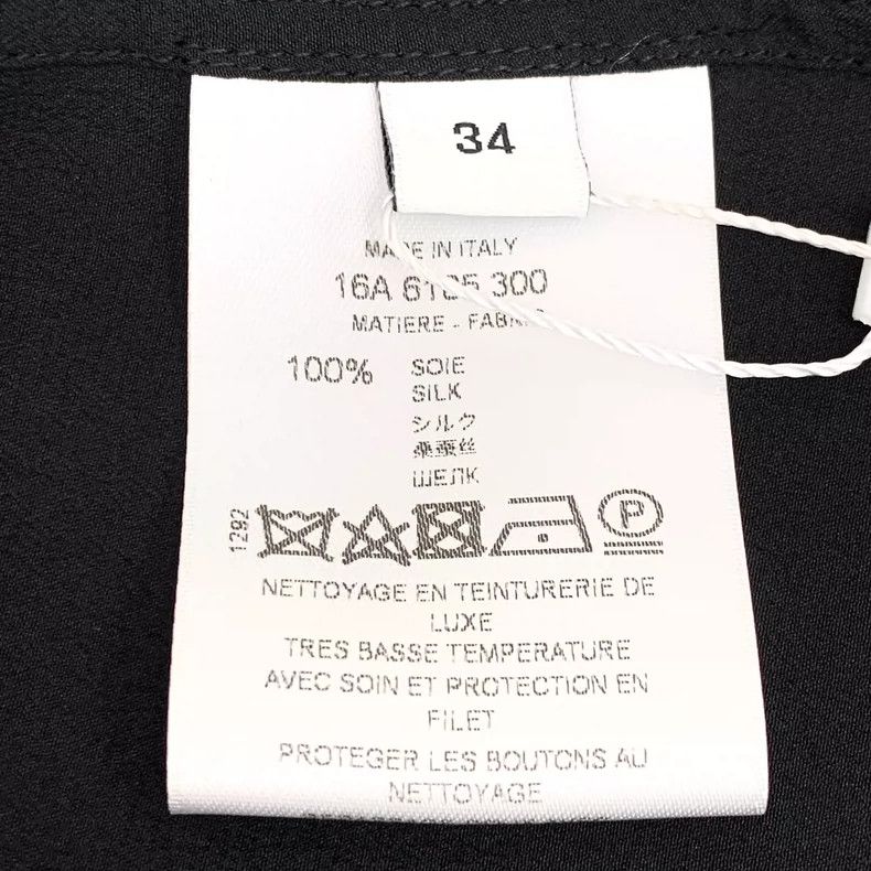 Givenchy Givenchy Black Silk Collar Single-Breasted Shirt Size US XXS / EU 40 - 6 Thumbnail
