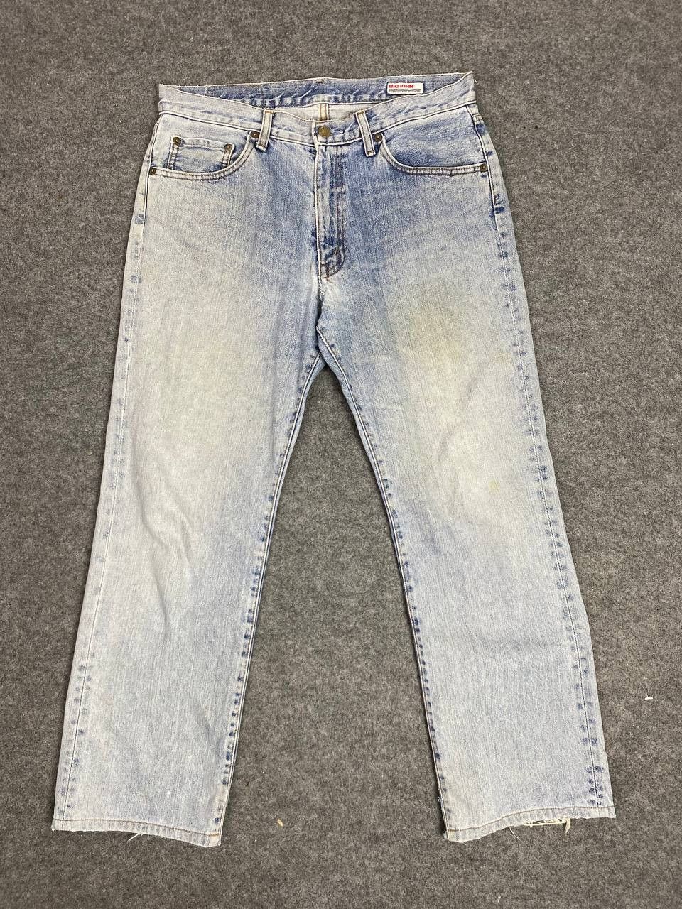 Big John vintage big john lightwash distressed denim Size US 34 / EU 50 - 8 Thumbnail