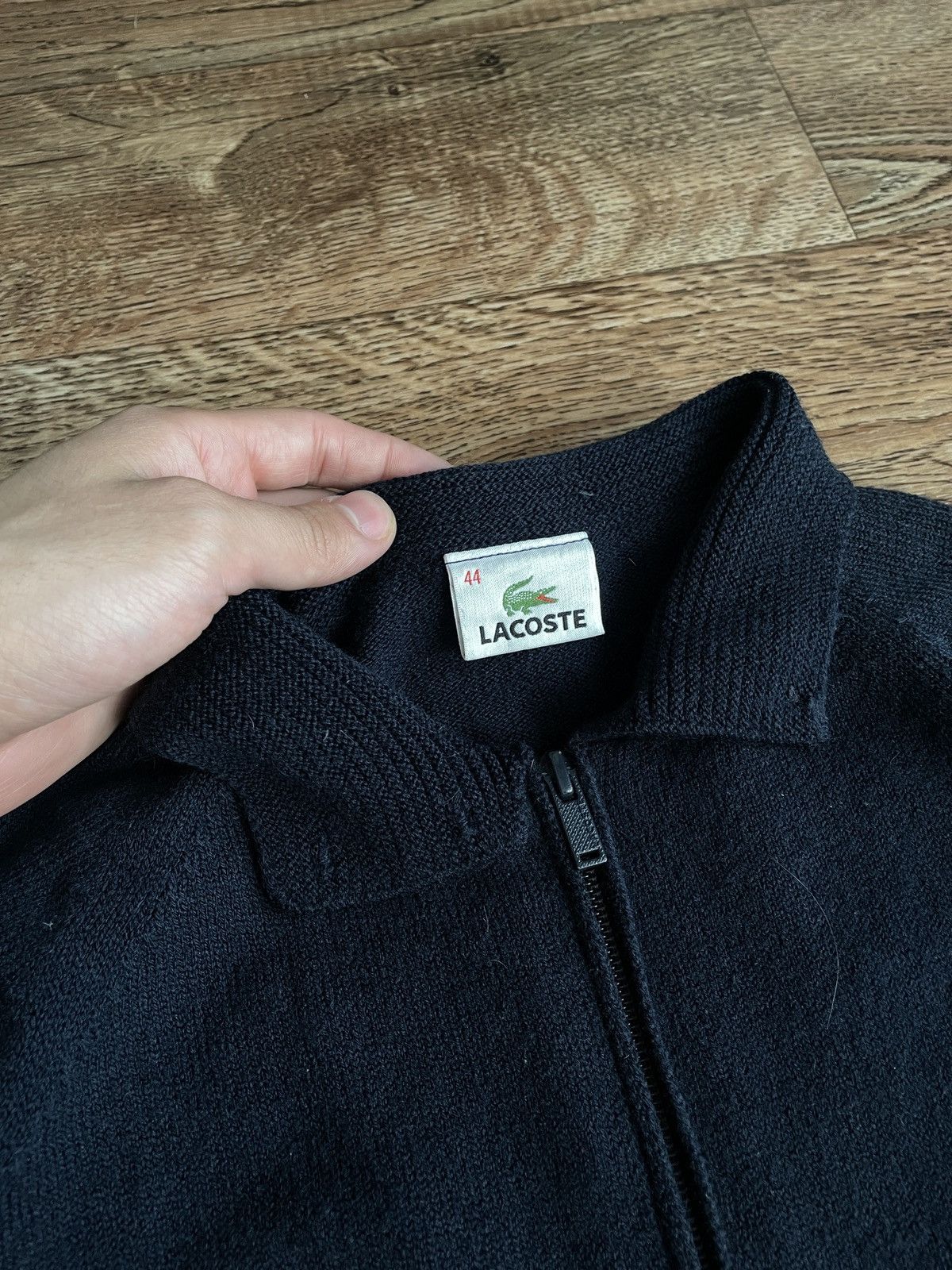 Lacoste × Vintage VINTAGE Y2K LACOSTE ZIP UP KNITTED SWEATER Size US S / EU 44-46 / 1 - 4 Thumbnail