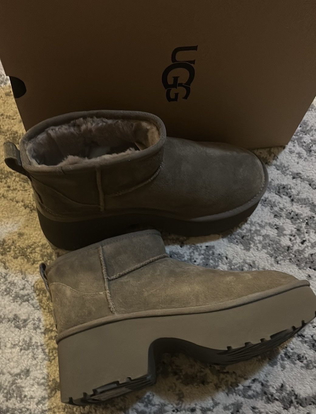 Ugg UGG® Classic Ultra Mini New Heights Boots color HICKORY Size US 10 / IT 40 - 4 Thumbnail