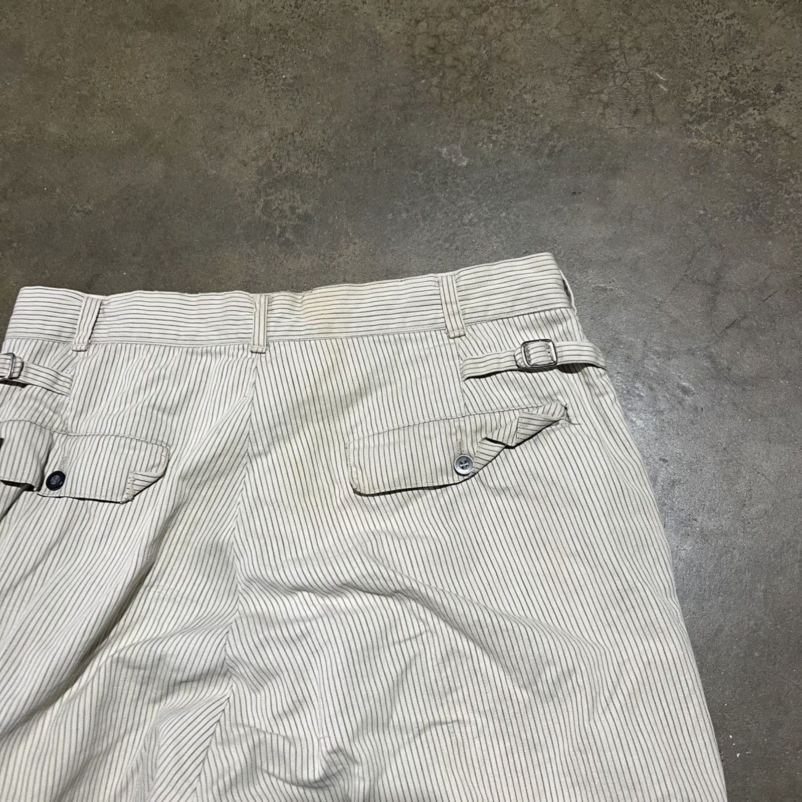 Vintage Vintage 50s White/Green Striped Side Clasp Pants 28x29 Size US 28 / EU 44 - 5 Thumbnail