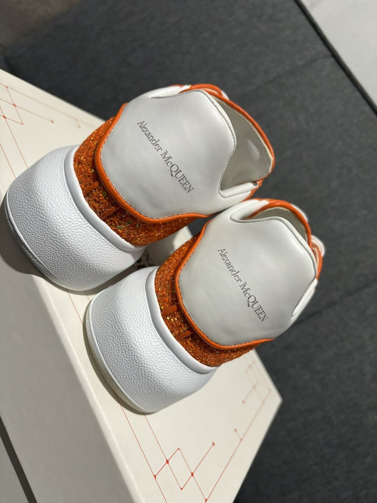 Alexander McQueen Orange and white Grailed