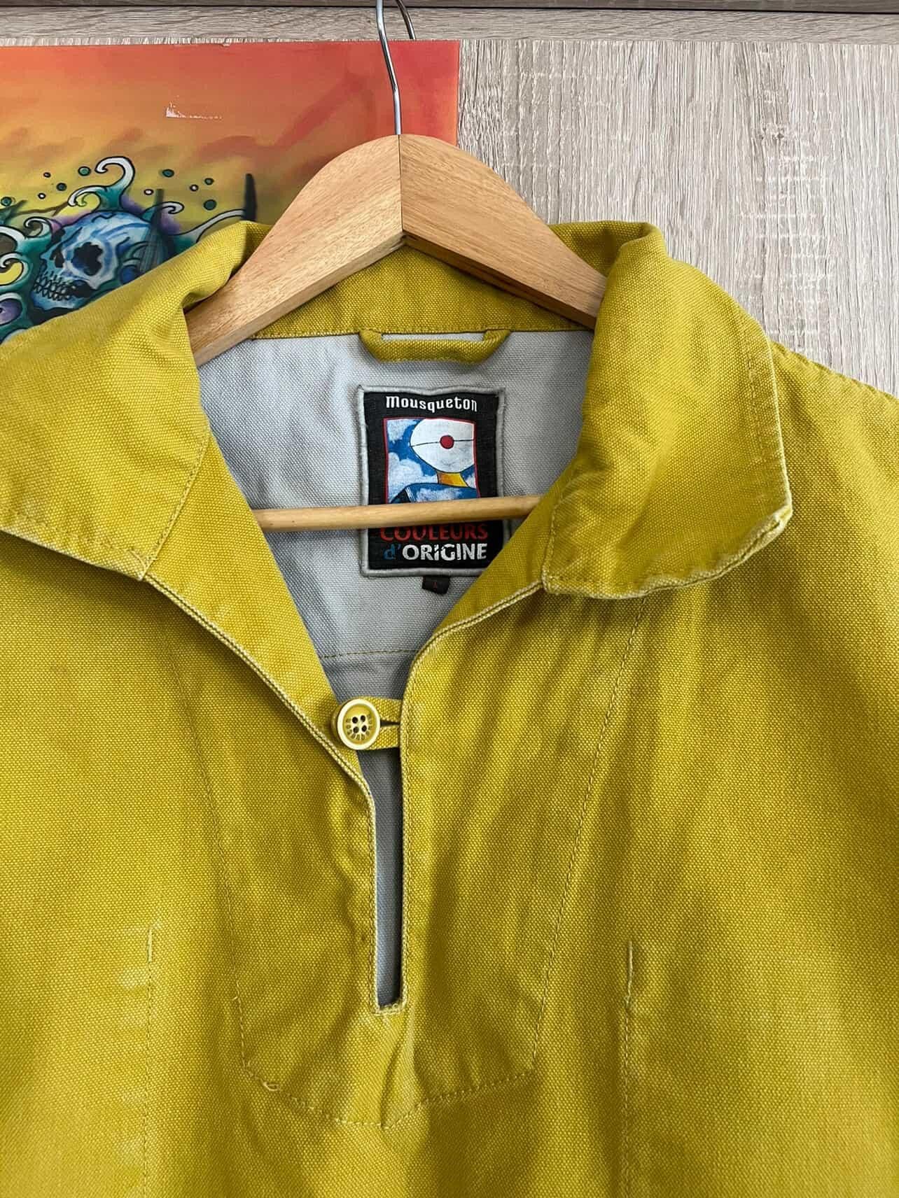 Vintage Vintage 80s 90s Mousqueton Canvas Polo Pullover Shirt 🔥 Size US L / EU 52-54 / 3 - 4 Thumbnail