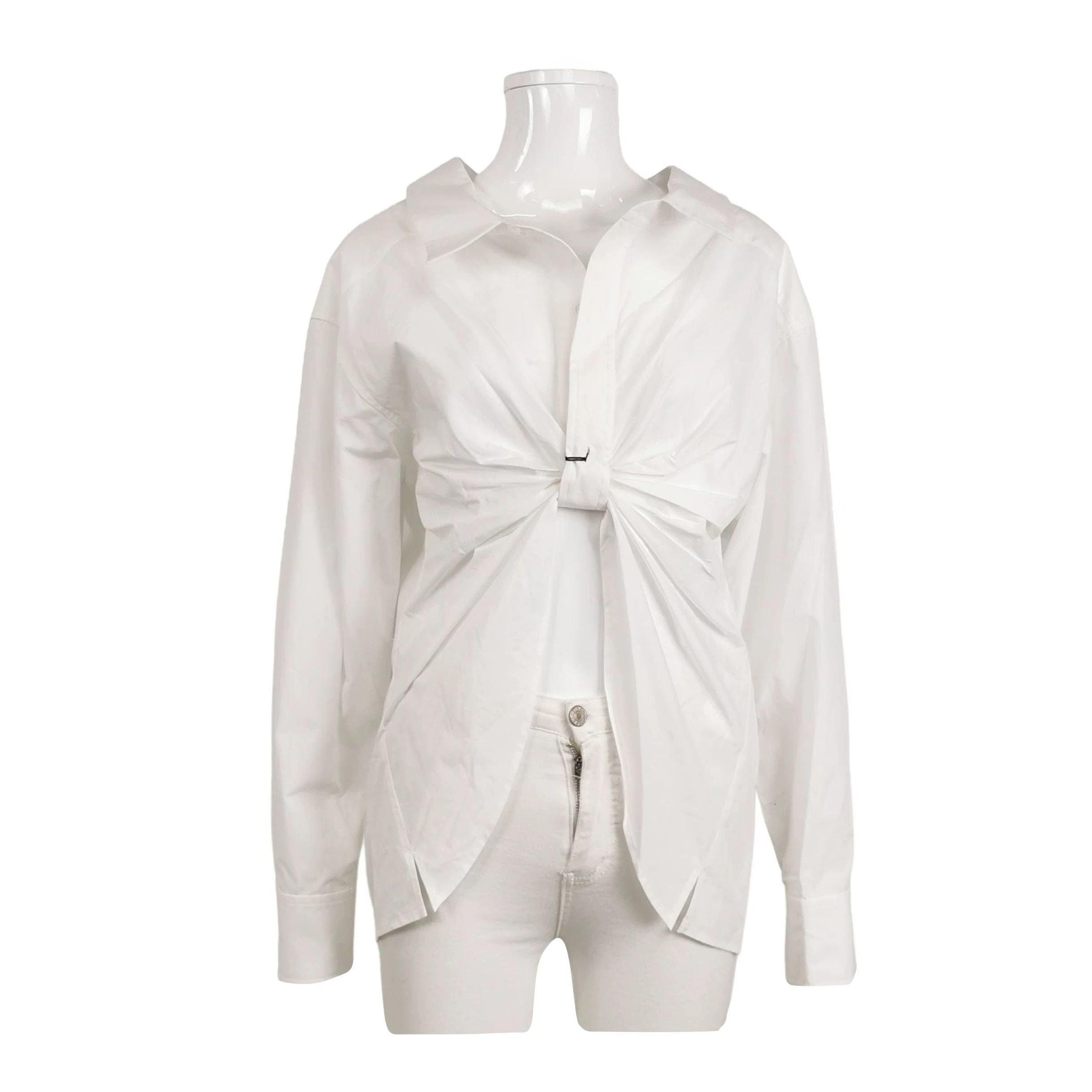 Alexander Wang Alexander Wang Cotton Solid Lapel Shirt XS Size XS / US 0-2 / IT 36-38 - 1 Thumbnail