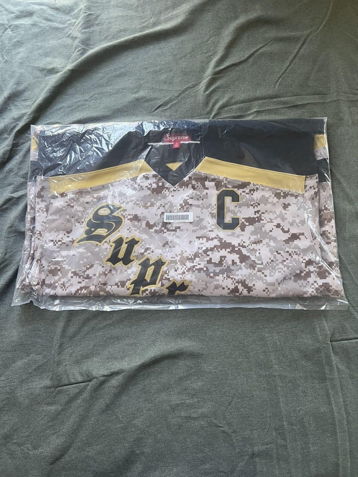 Supreme Fire Ice Hockey Jersey Camo Size XL