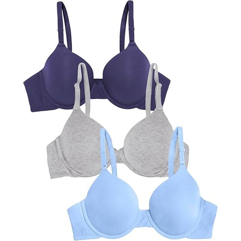 Fruit Of The Loom New 3-Pack Fruit of the Loom Womens 34DD Cotton T-Shirt Bras Size ONE SIZE - 1 Thumbnail