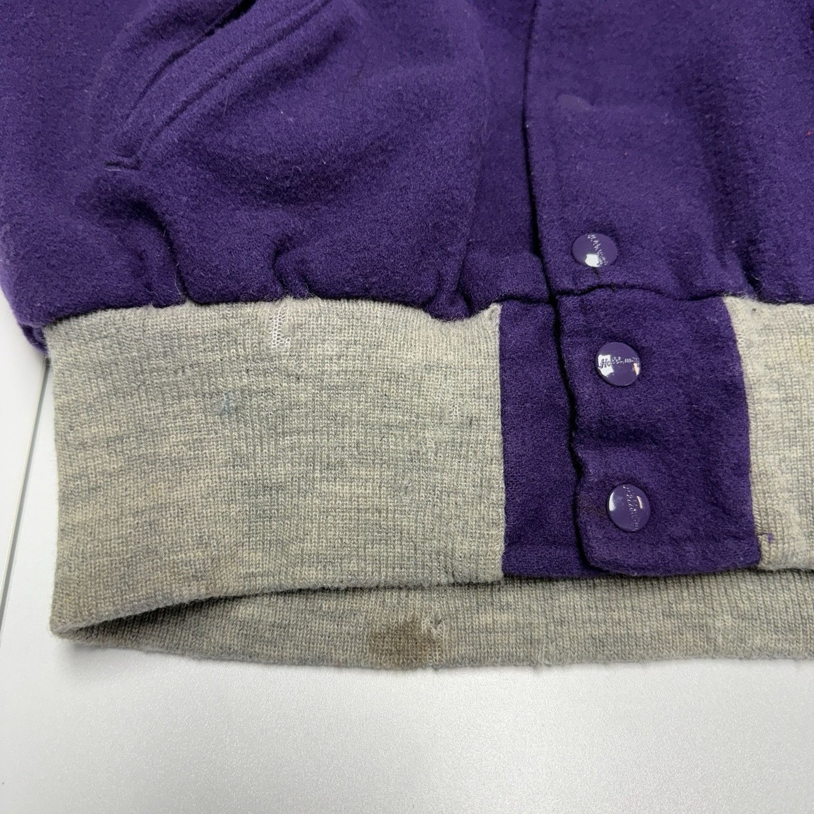 Holloway Vintage Holloway Letterman Jacket Mens 44 Purple Wool Bomber Size US M / EU 48-50 / 2 - 3 Thumbnail
