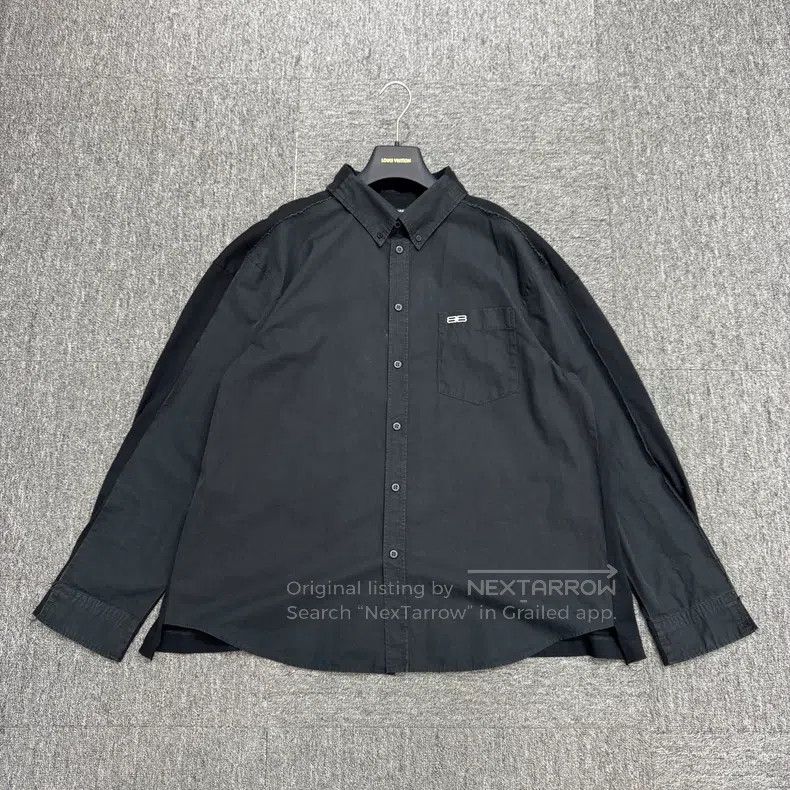 Balenciaga Balenciaga Buckle Embroidery Patchwork Shirt Size US S / EU 44-46 / 1 - 1 Thumbnail