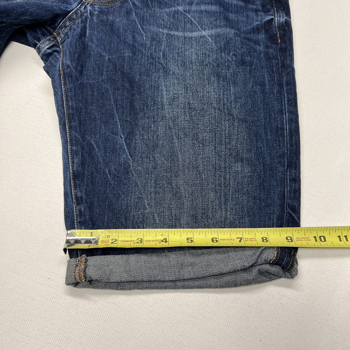 G-Star G Star Raw Jeans Shorts Blue 3301 Tapered Denim Faded Washed Size US 30 / EU 46 - 14 Thumbnail