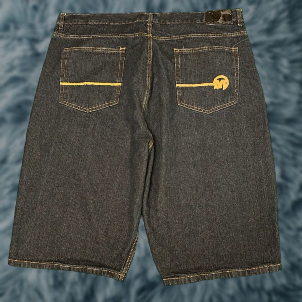 Vintage VINTAGE Mecca JNCO Jeans Shorts Baggy Hip Hop Skater Grunge Men 46 Jorts Blue Logo Pockets 90s/Y2K Grunge Hip Hop Punk Skater Mens Size US 30 / EU 46 - 1 Thumbnail