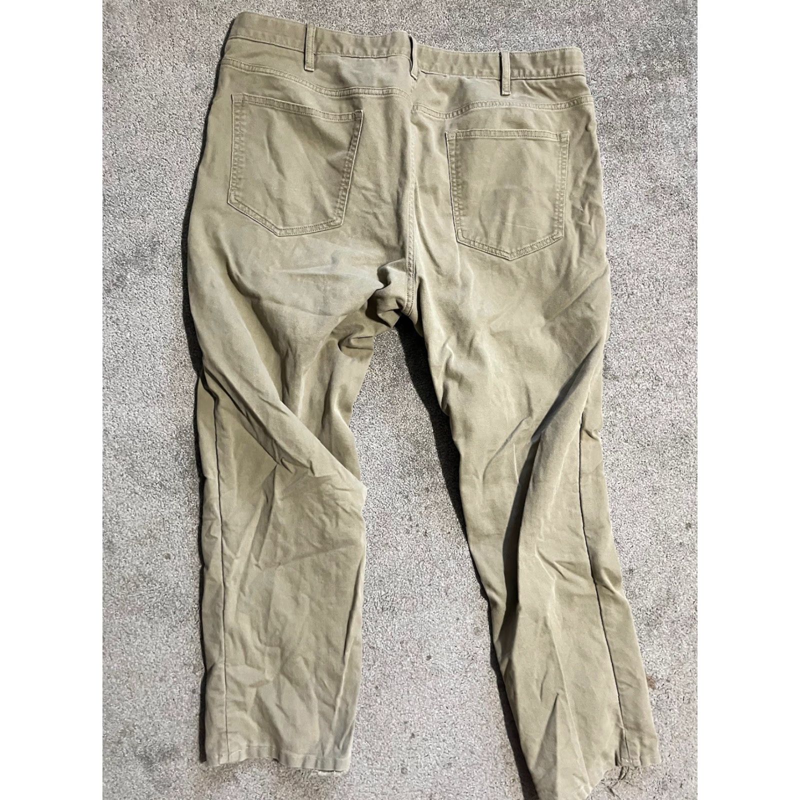 Banana Republic Banana Republic Aiden Pant Beige Brown Cotton Men's Size 38x26 Hemmed Wool Flat Front Regular Dress Pants Mens Size US 38 / EU 54 - 3 Thumbnail