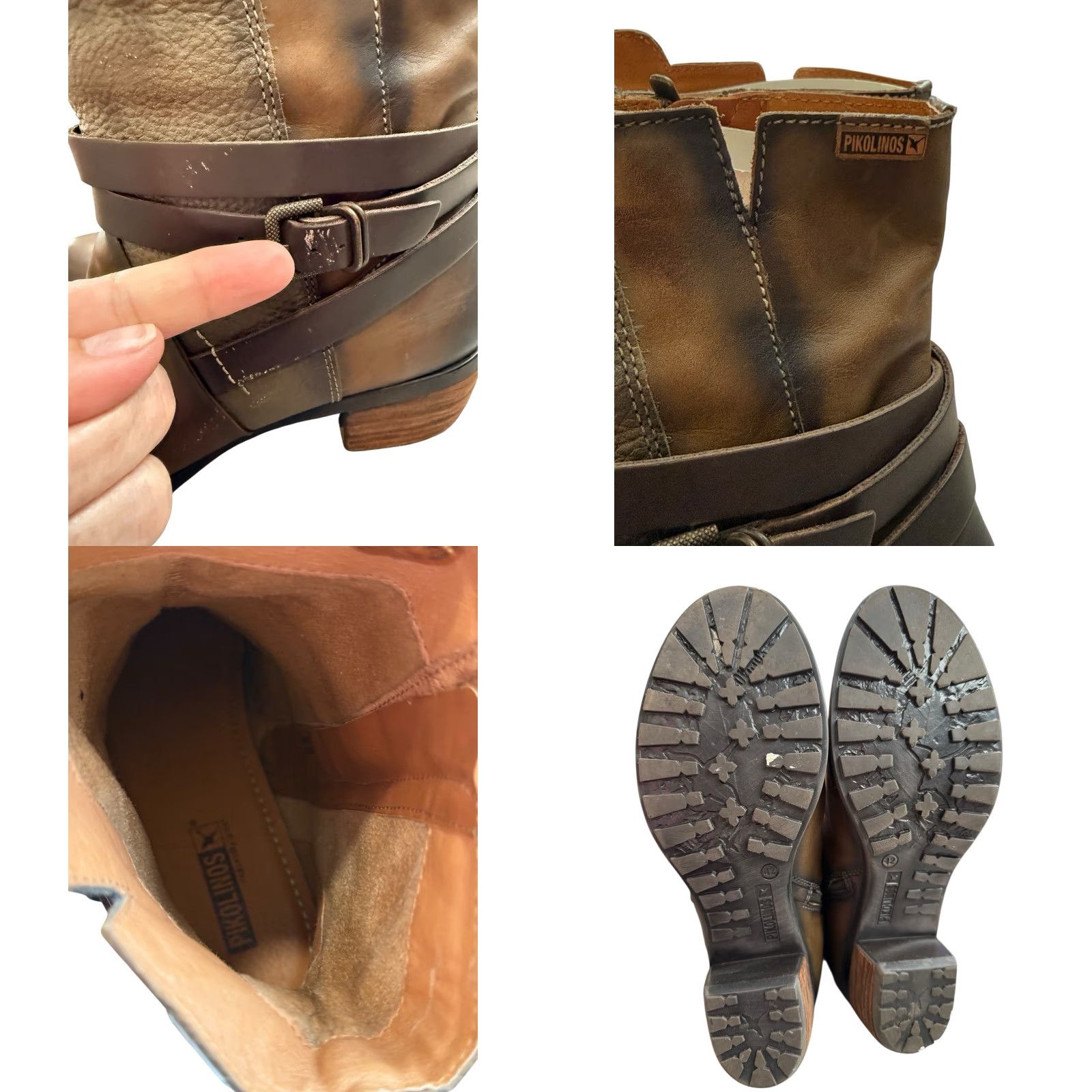 Vintage Pikolinos Connelly Western Boots Brown Leather Women EU 42 Zip Boots Size US 9 / IT 39 - 8 Thumbnail