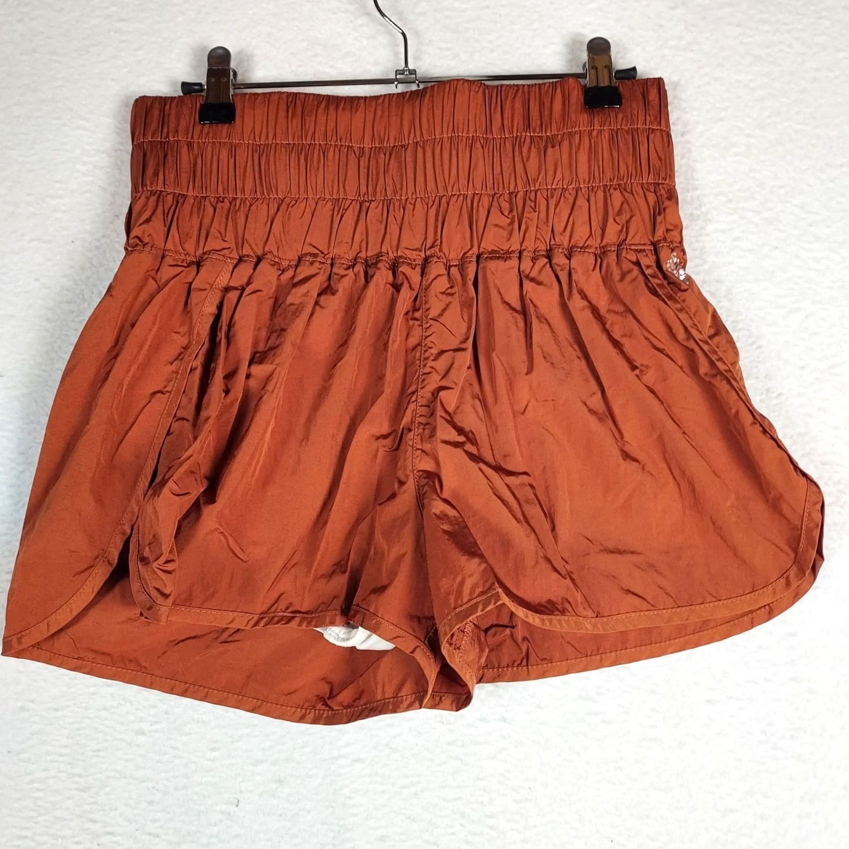 Free People VINTAGE Free People Movement Womens Medium Running Shorts Lined Rust Athletic Size 32" / US 10 / IT 46 - 2 Thumbnail