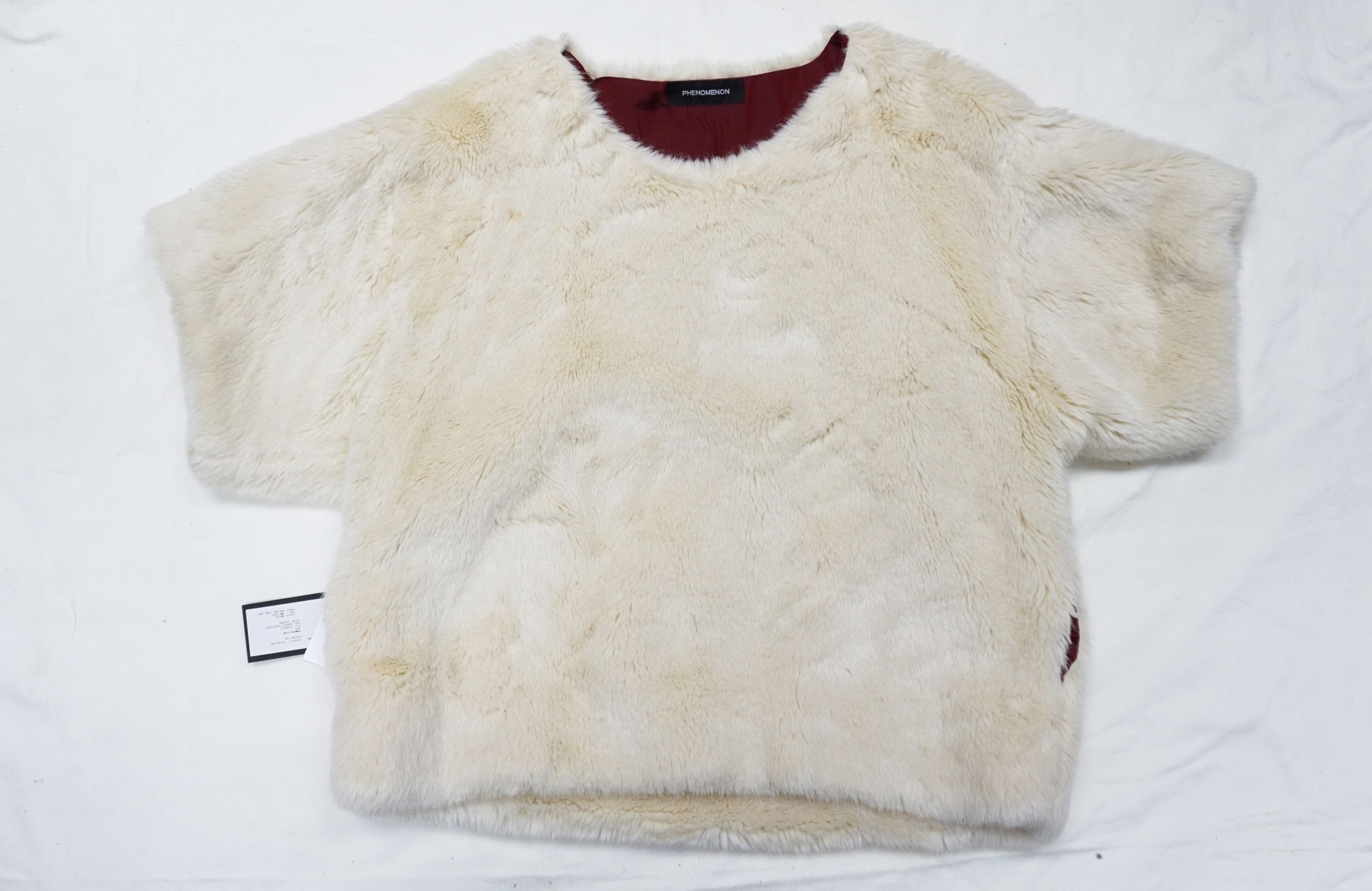 image of Phenomenon Faux Fur Big Tee in White, Women's