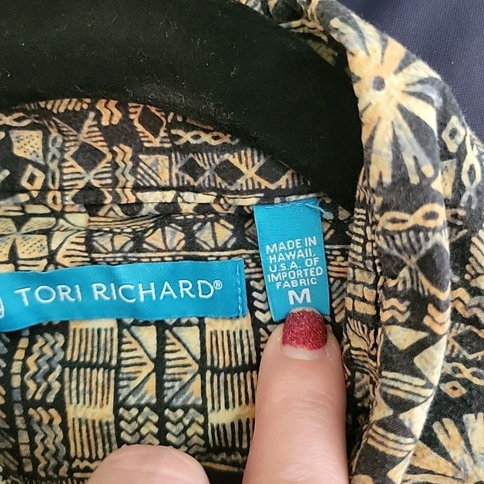 Tori Richard Tori Richard Vintage Hawaiian Print Button Shirt Native MED Size US M / EU 48-50 / 2 - 5 Thumbnail