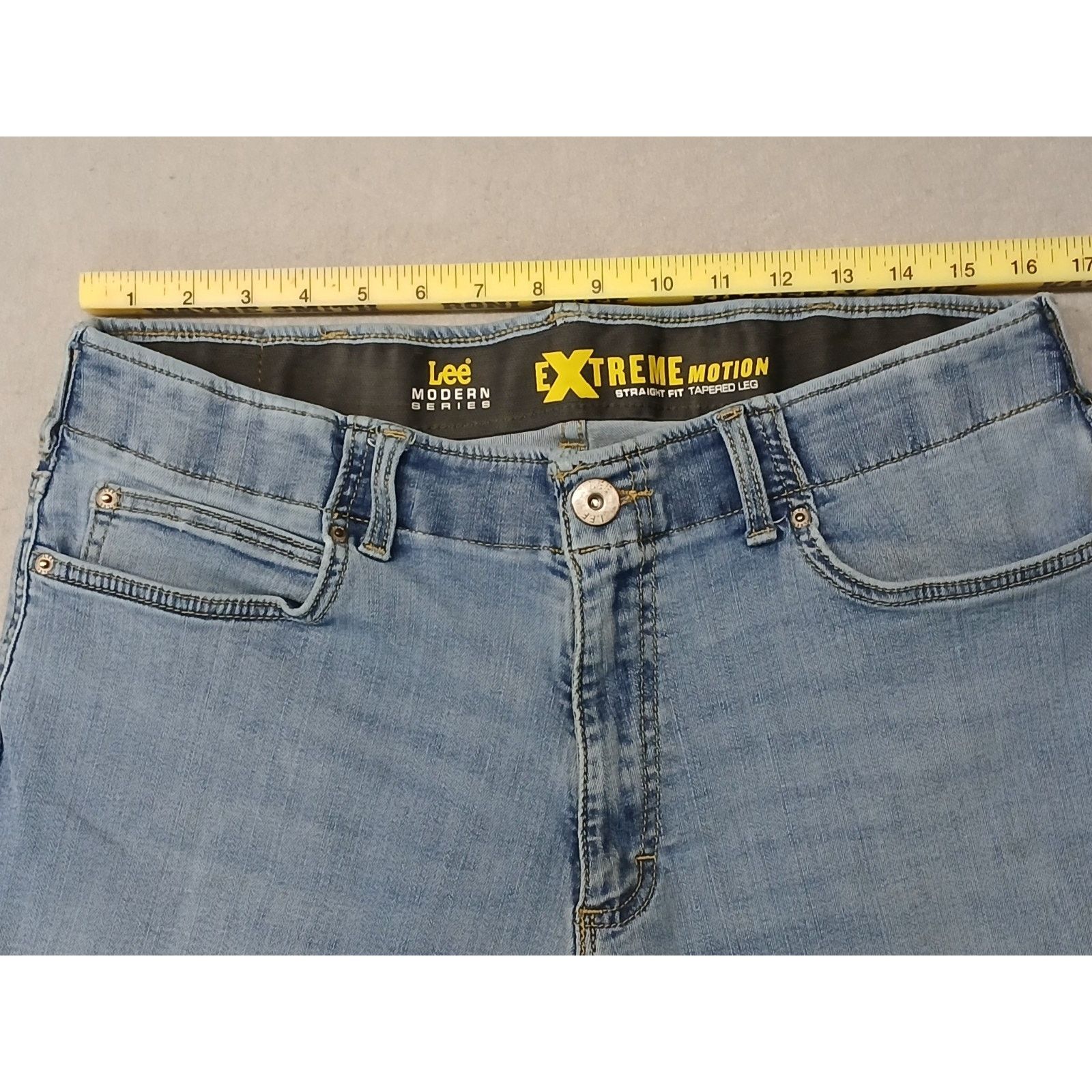 Lee Lee Modern (32x30) Straight Fit Tapered Leg Blue Denim Jeans Size US 32 / EU 48 - 3 Thumbnail