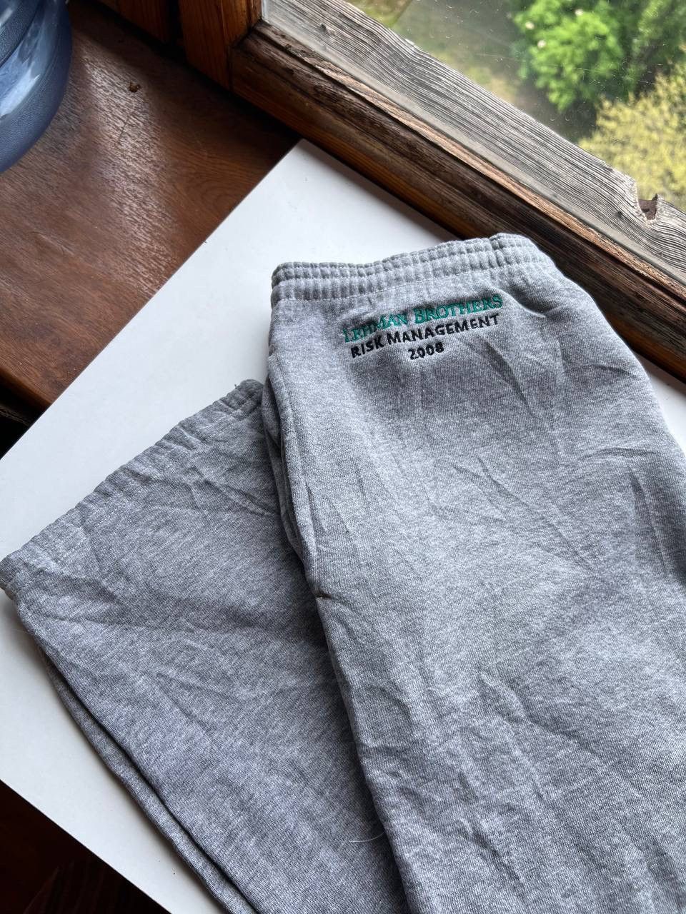 Russell Athletic Vintage Lehman Brothers Sports Sweatpants 2000s Truck Pants Size US 32 / EU 48 - 2 Thumbnail
