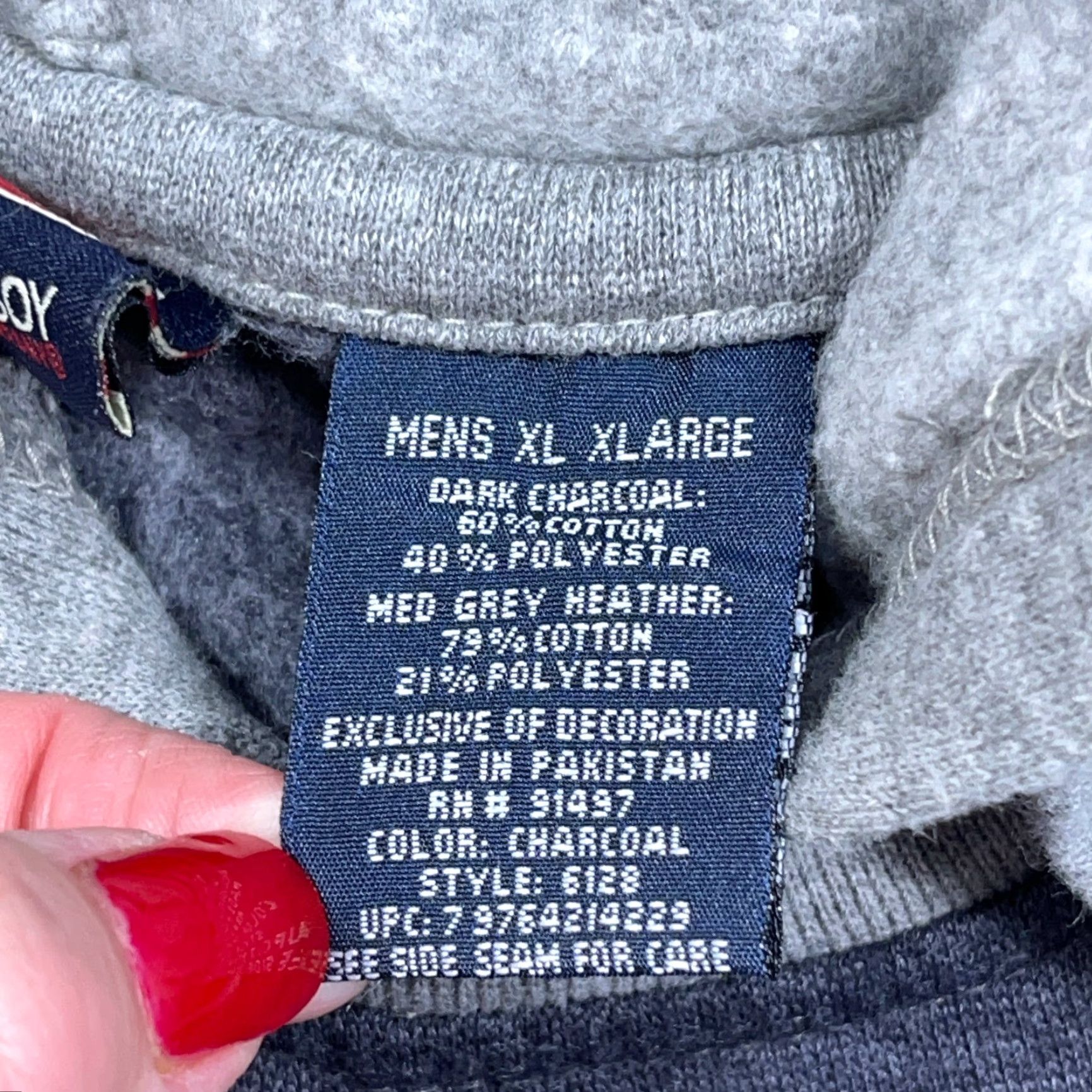 Bugle Boy VINTAGE Bugle Boy Hoodie Men XL Gray Sweatshirt 90s Y2K Logo Embroidered Pockets Graphic Print Hooded Crew Neck Size US XL / EU 56 / 4 - 4 Thumbnail
