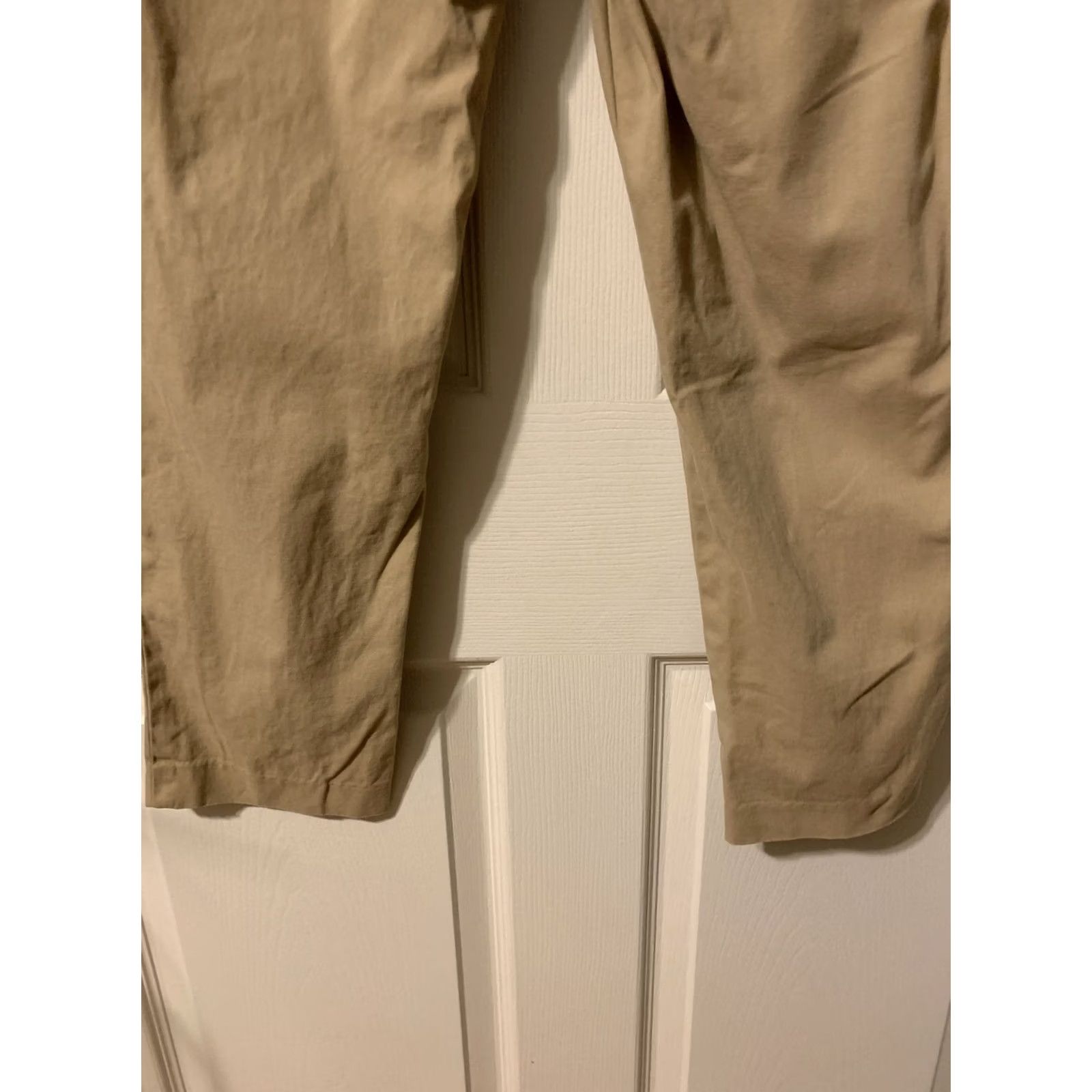 Tommy Hilfiger Tommy Hilfiger Womens 8 Khaki Flat Front Work Pants Chino Beige Size 30" / US 8 / IT 44 - 6 Thumbnail