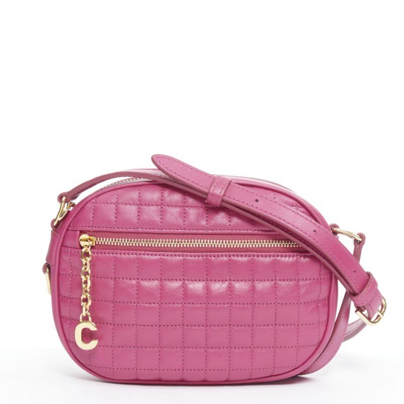 Celine new CELINE Hedi Slimane 2019 C Charm pink quilted small crossbody camera bag Size ONE SIZE - 1 Thumbnail