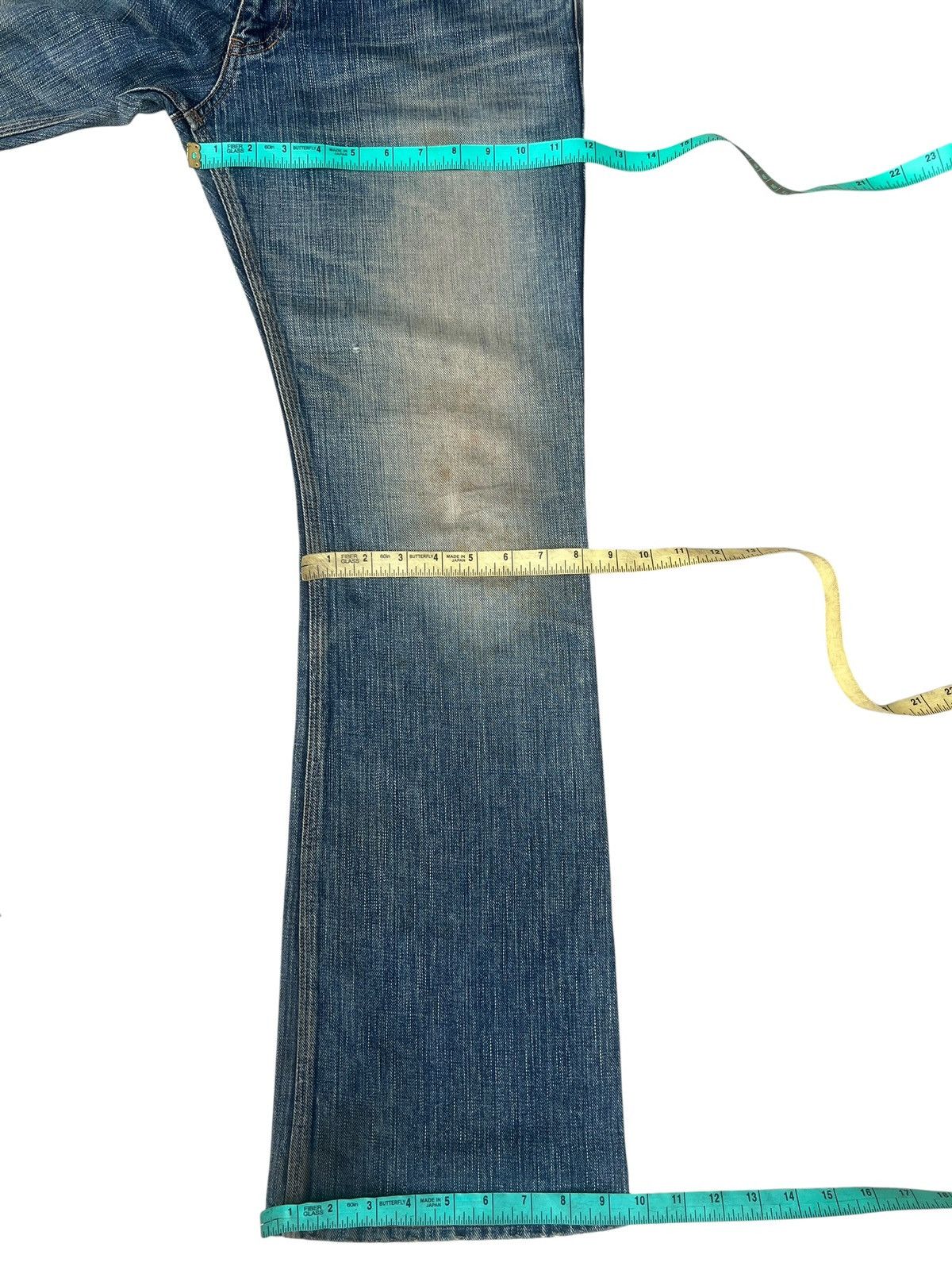 Beams Japan Vintage 90s Beams Japan Aging Dirty Mud Denim Flare Jeans Size US 32 / EU 48 - 5 Thumbnail