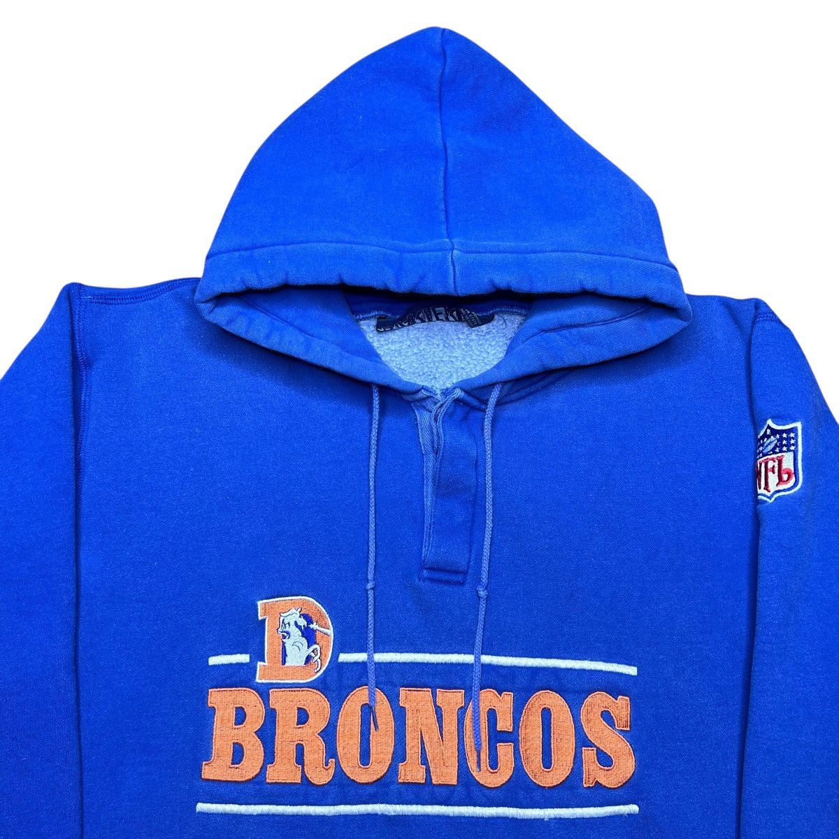 Starter 90s NFL Denver Broncos Starter Embroidered Spell Out Hoodie Size US M / EU 48-50 / 2 - 15 Thumbnail