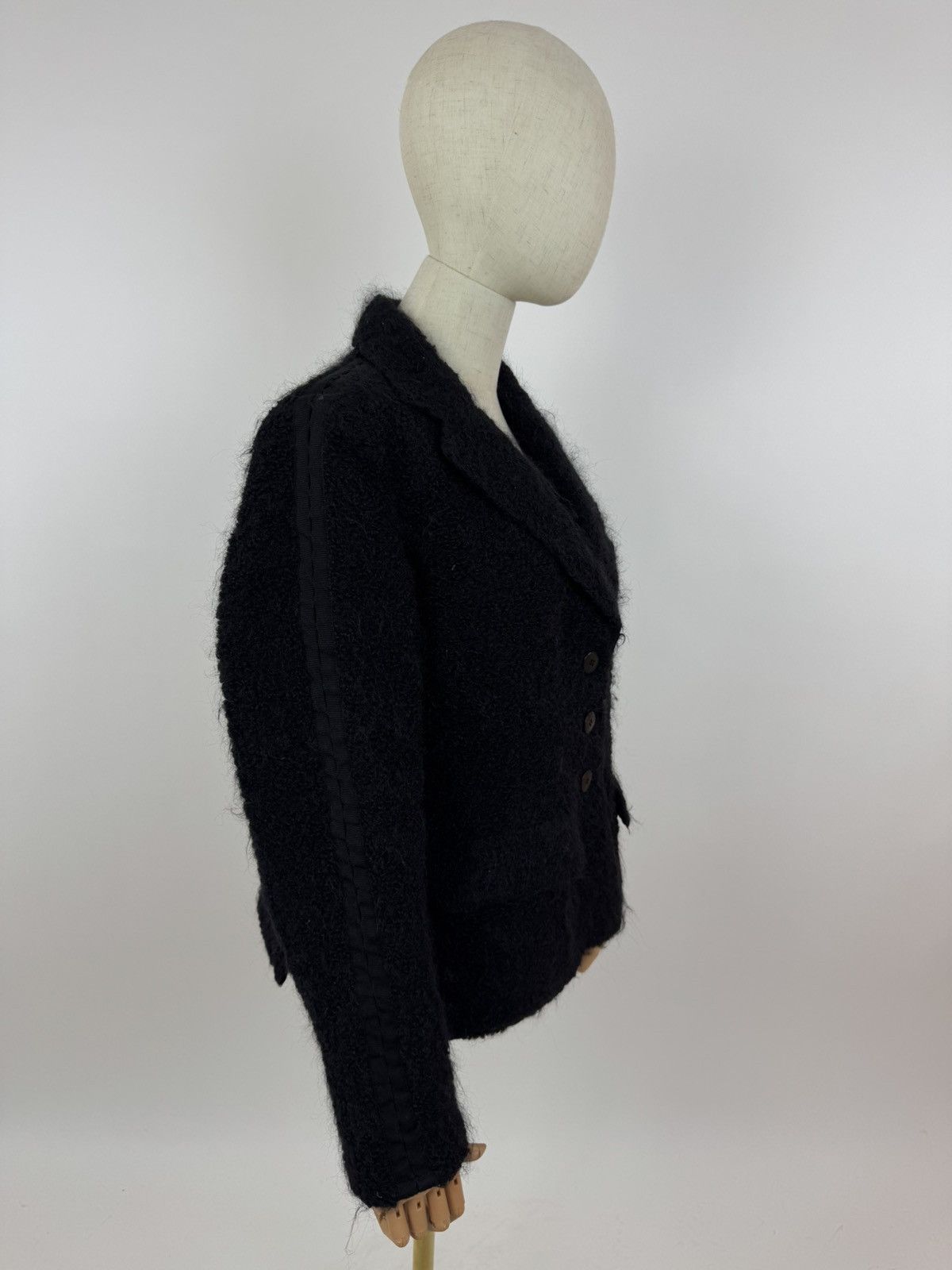 Armani Collezioni ARMANI COLLEZIONI Mohair blazer elegant Black jacket Womens Size XL / US 12-14 / IT 48-50 - 3 Thumbnail