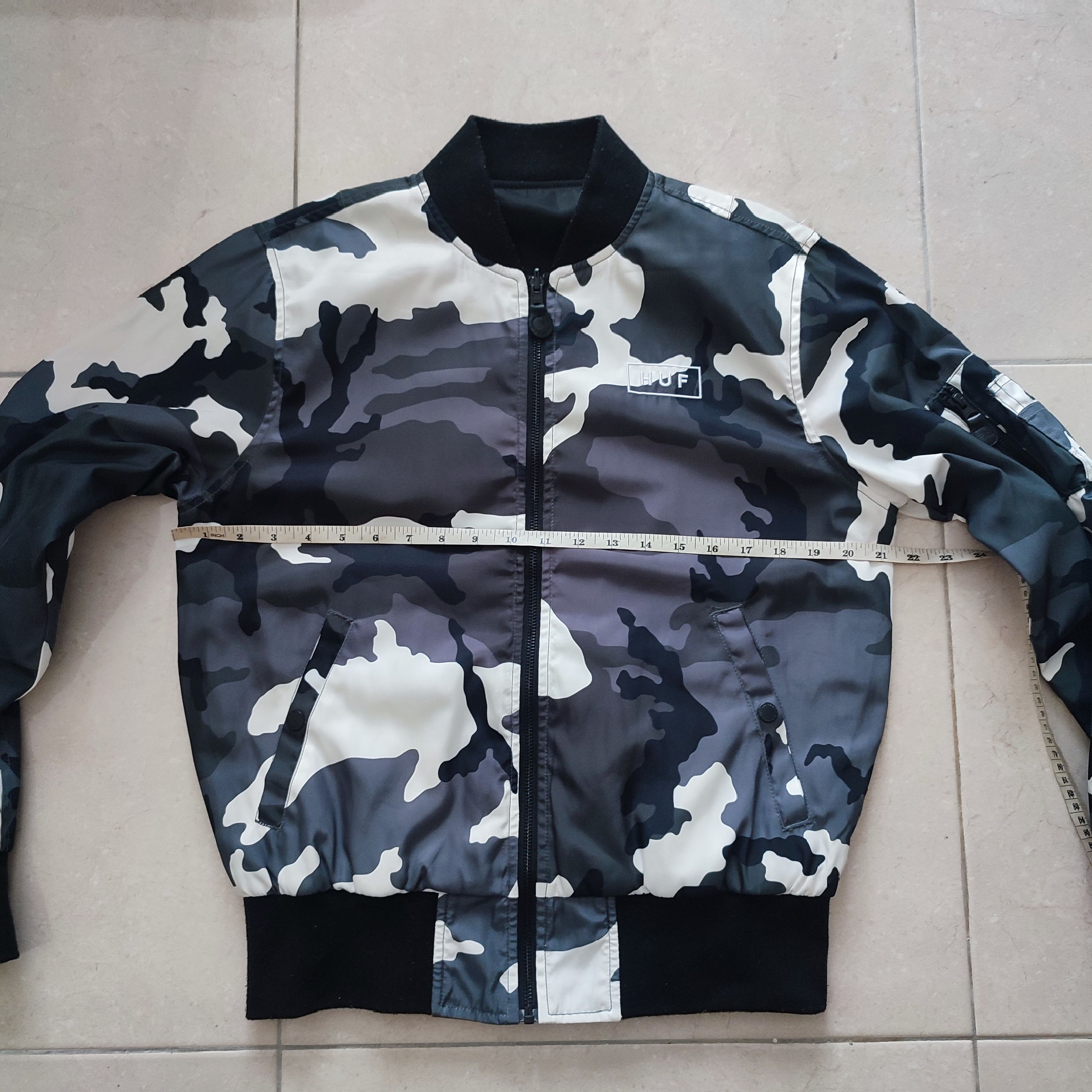 Designer × Huf 🔥STEALS🔥Very Rare HUF Camo Reversible MA-1 Bomber Jacket Size US S / EU 44-46 / 1 - 9 Thumbnail