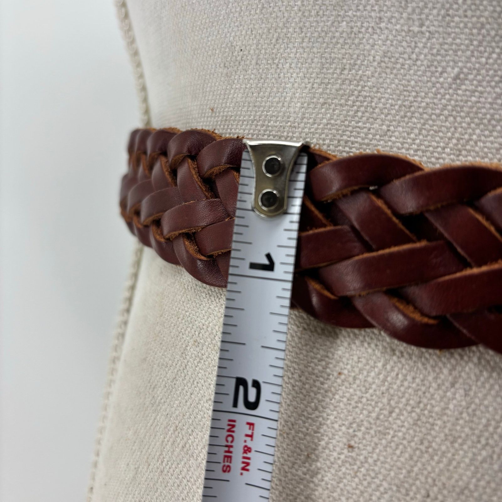 Other Torel Womens S Braided Leather Belt USA Boho Weaved Braided Size ONE SIZE - 3 Thumbnail