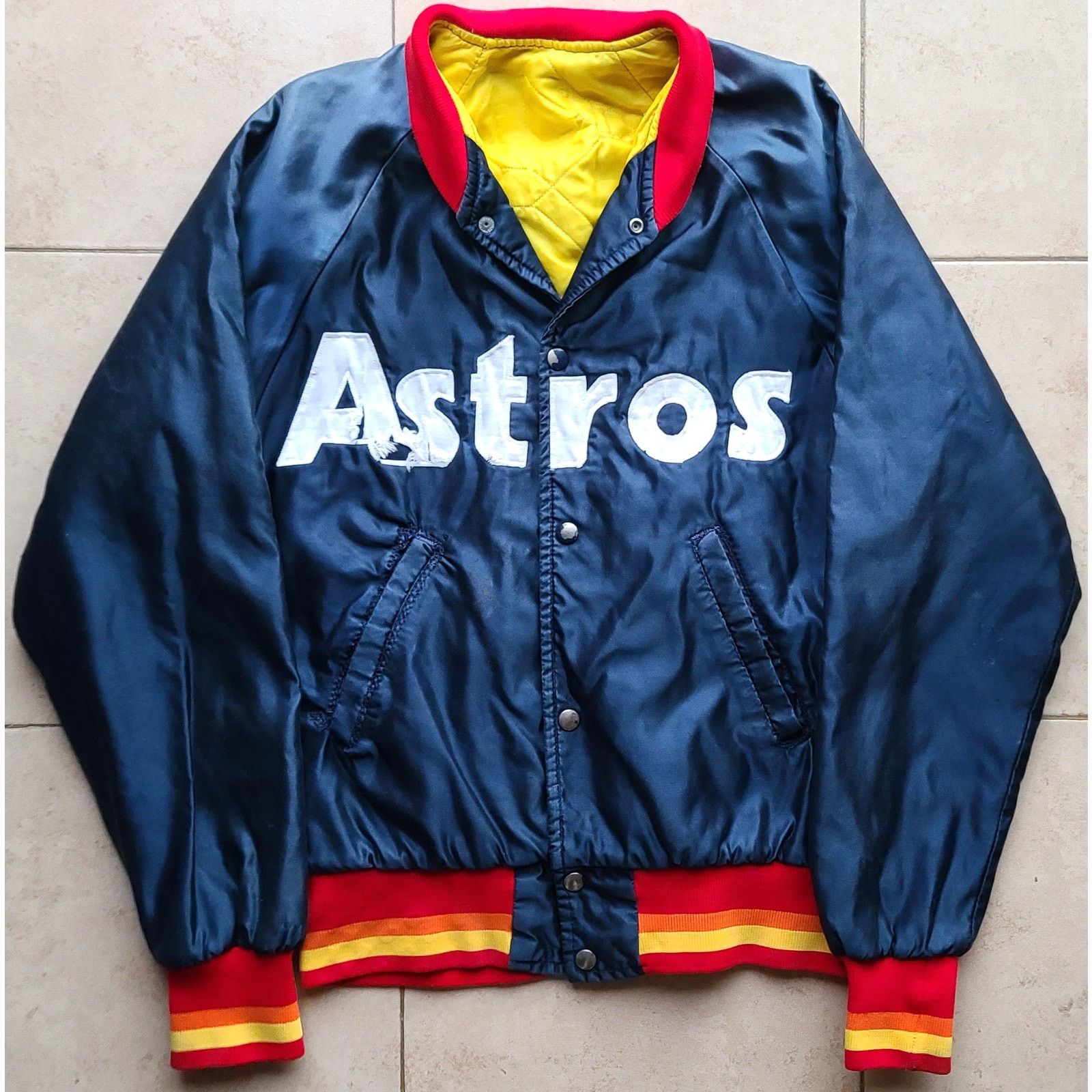 MLB × Starter Houston Astros 80s STARTER satin bomber Rainbow M navy MLB Size US S / EU 44-46 / 1 - 3 Thumbnail