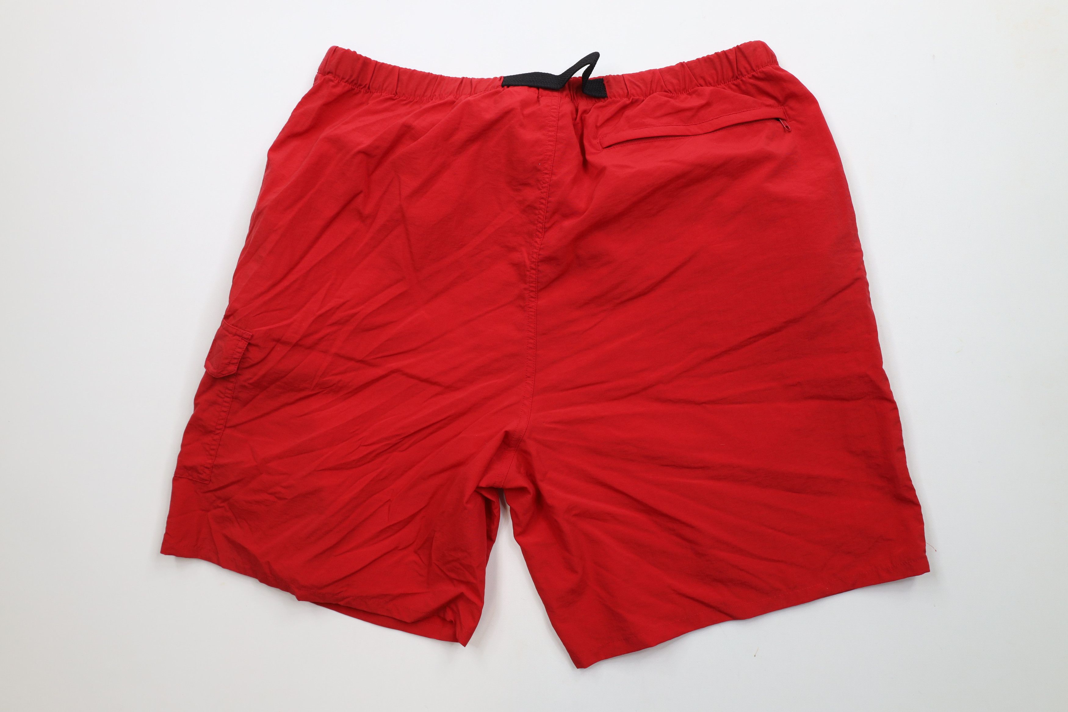 Universal Studios × Vintage Vintage 90s Universal Studios Belted Cargo Shorts Red Nylon Size US 38 / EU 54 - 8 Thumbnail