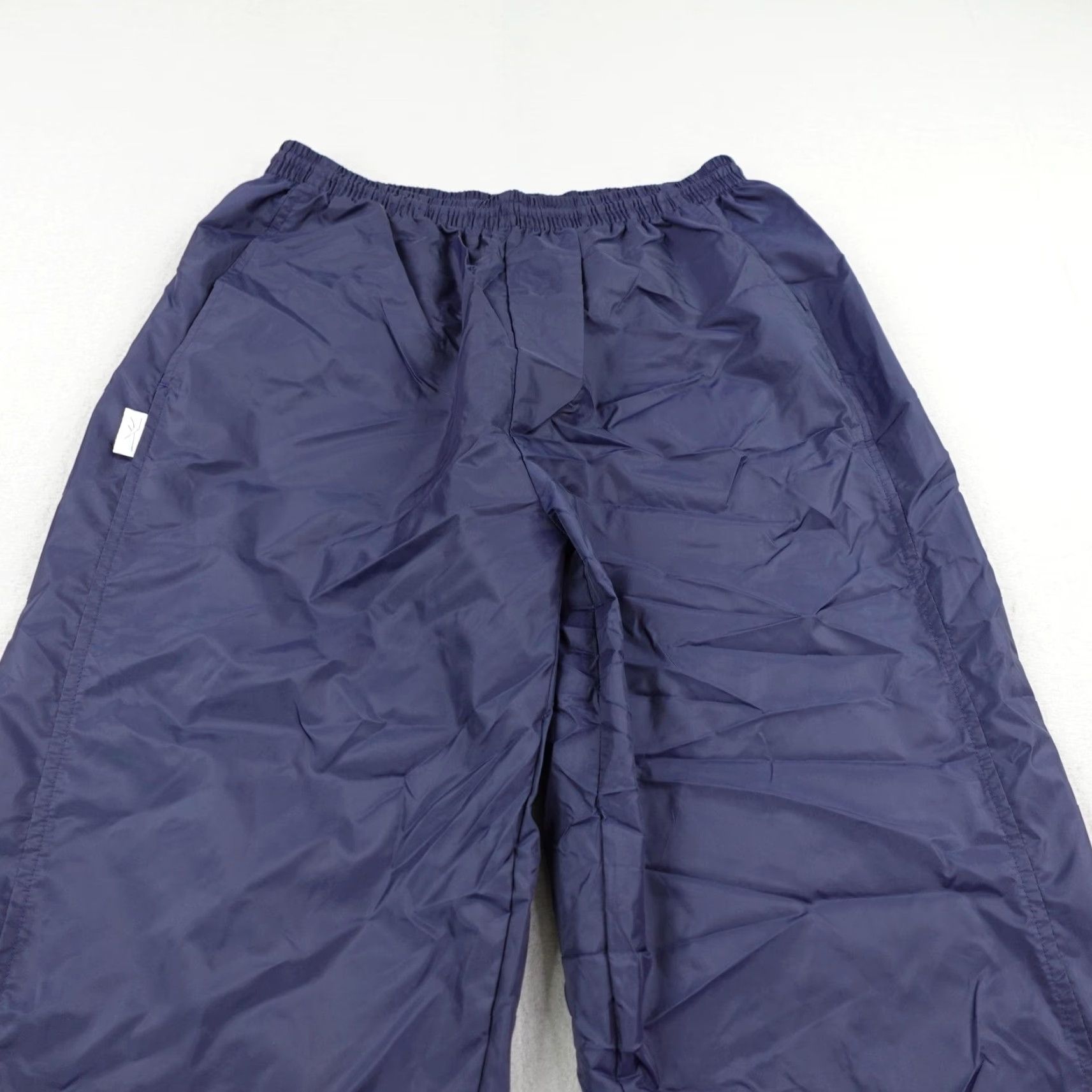Reebok VINTAGE Reebok Track Pants Men XL Blue Windbreaker Joggers Y2K Ankle Zip Activewear Size US 36 / EU 52 - 2 Thumbnail