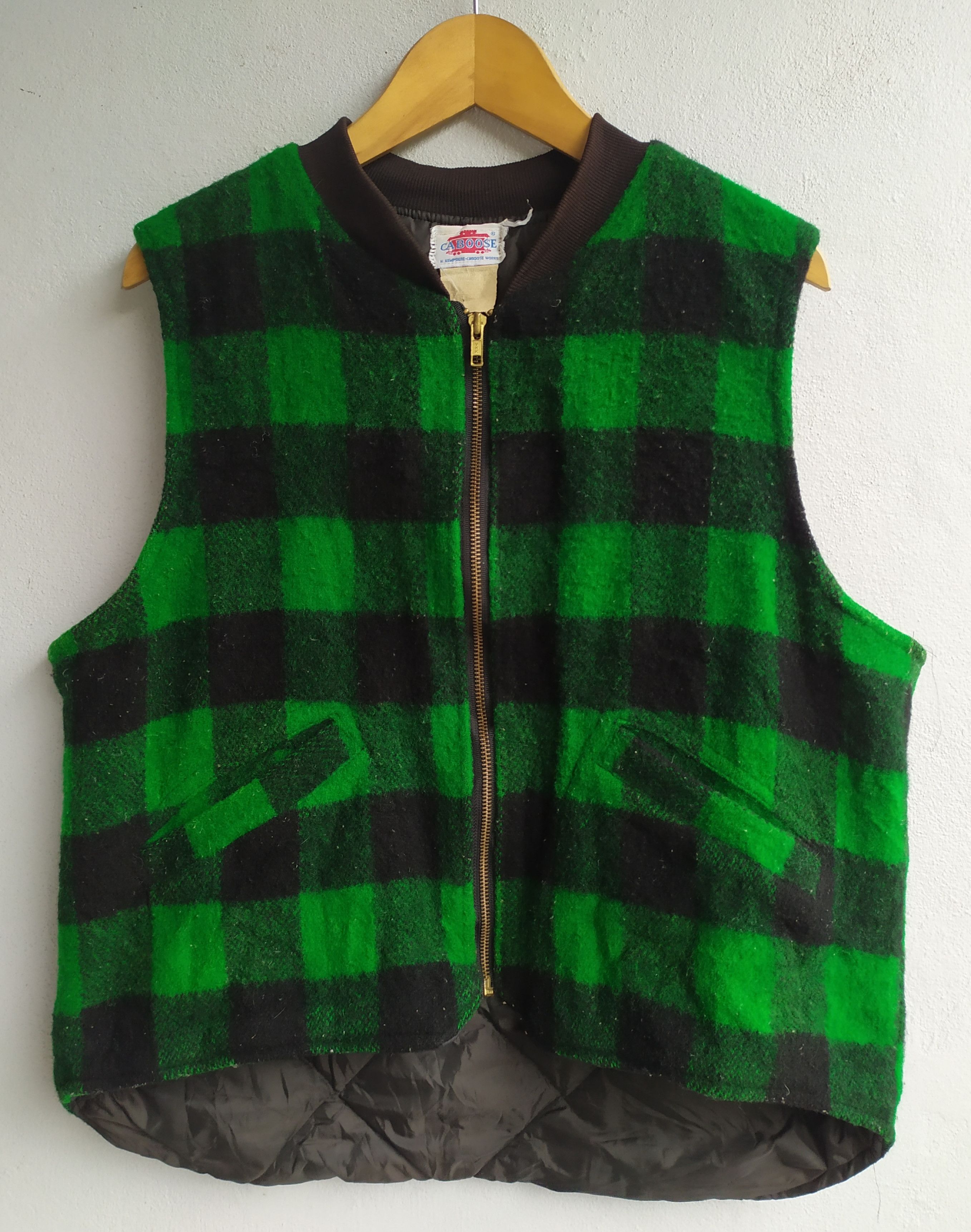 Vintage CABOOSE GREEN TARTAN VEST JACKET Size US L / EU 52-54 / 3 - 1 Thumbnail