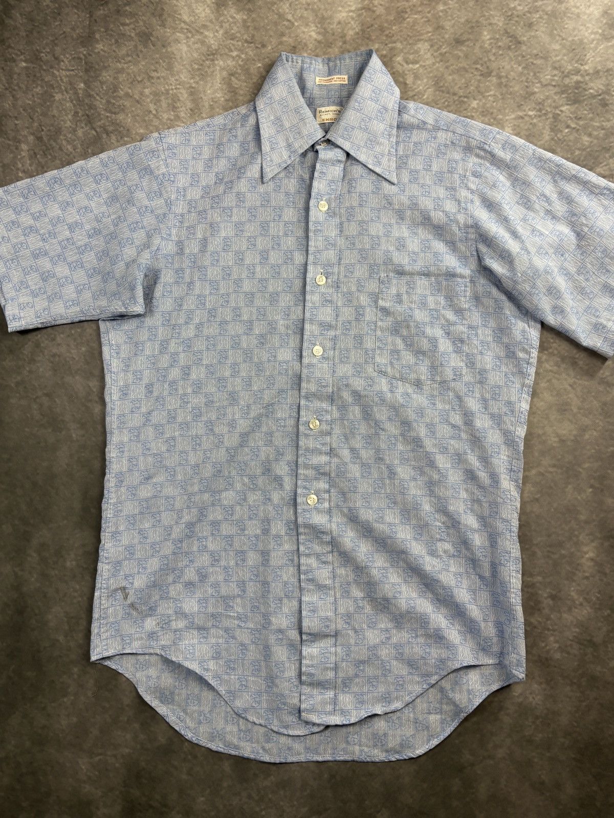 Vintage 1970s Enro Shortsleeve Shirt True Vintage Perma Press Summer Size US S / EU 44-46 / 1 - 3 Thumbnail