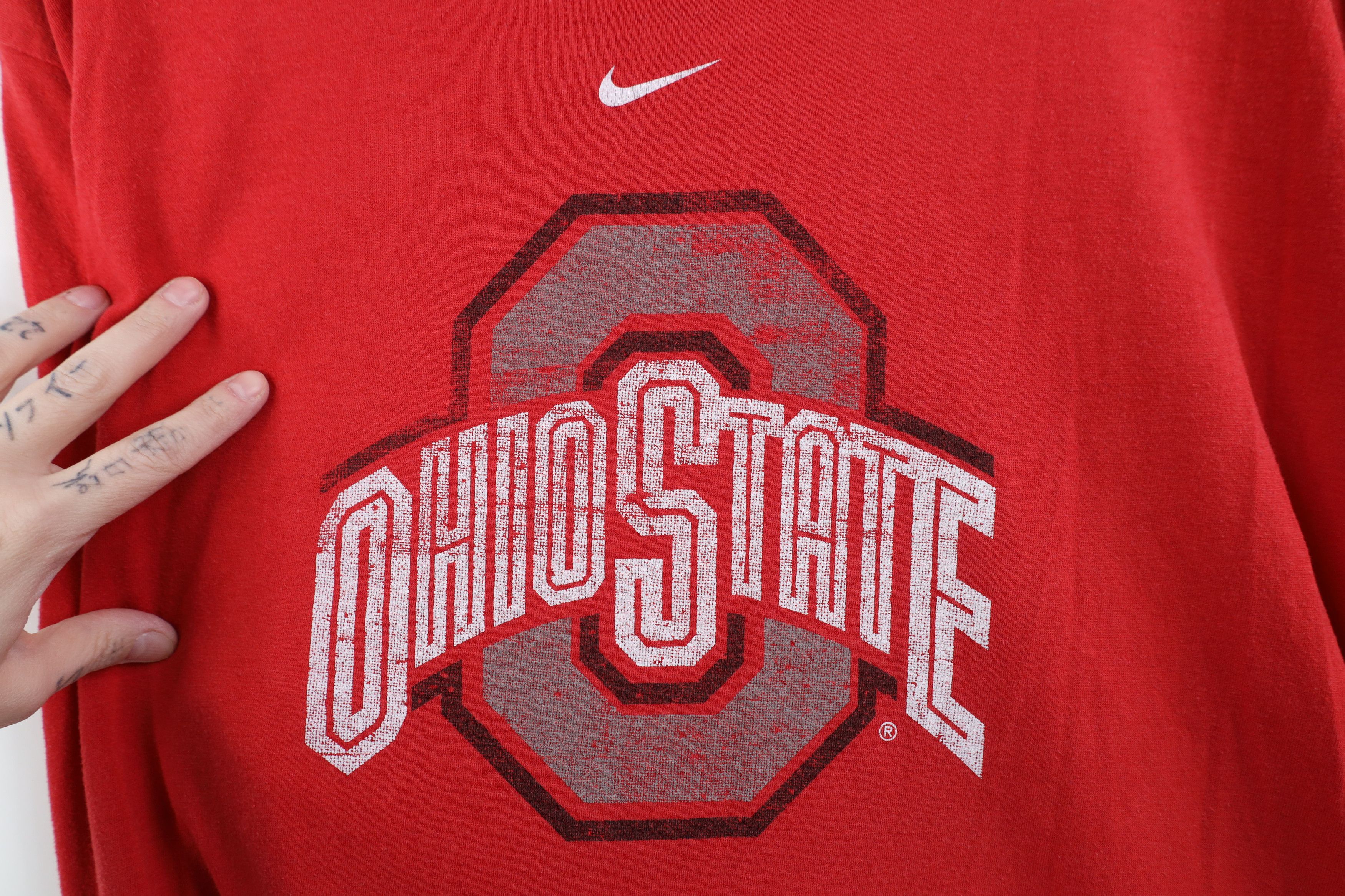 Nike Vintage Y2K Nike Cetner Swoosh Ohio State University T-Shirt Size US XXL / EU 58 / 5 - 4 Thumbnail